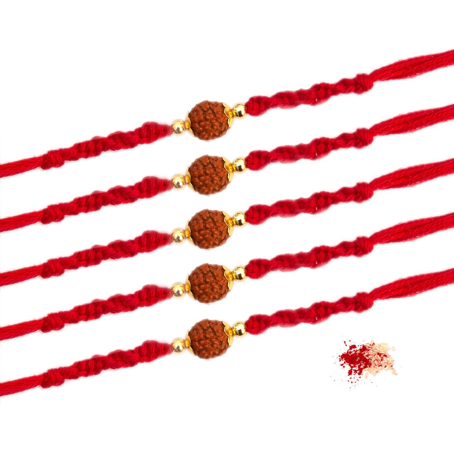 To The Nines Rakhi For Brother With Tilak Material & Greeting Card - Pack Of 5 Rakhi