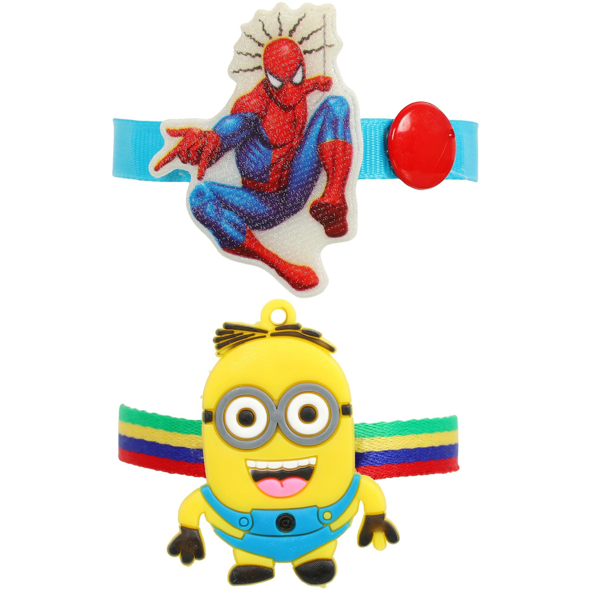 University Trendz Combo Set Of 2 Spider & Minions Kids Rakhi