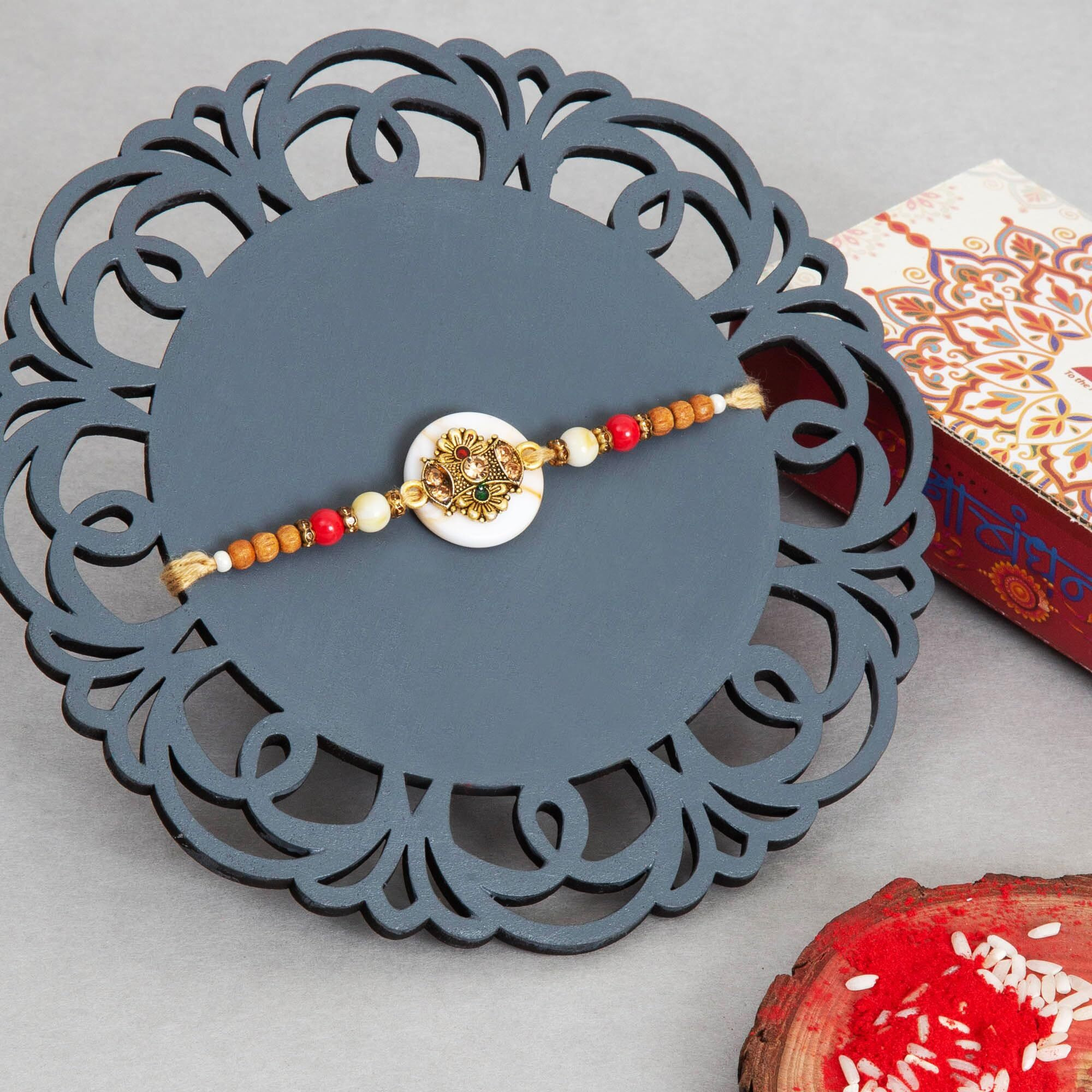 To The Nines Rakhi Brother With Tilak Materail & Geeting Card For Men