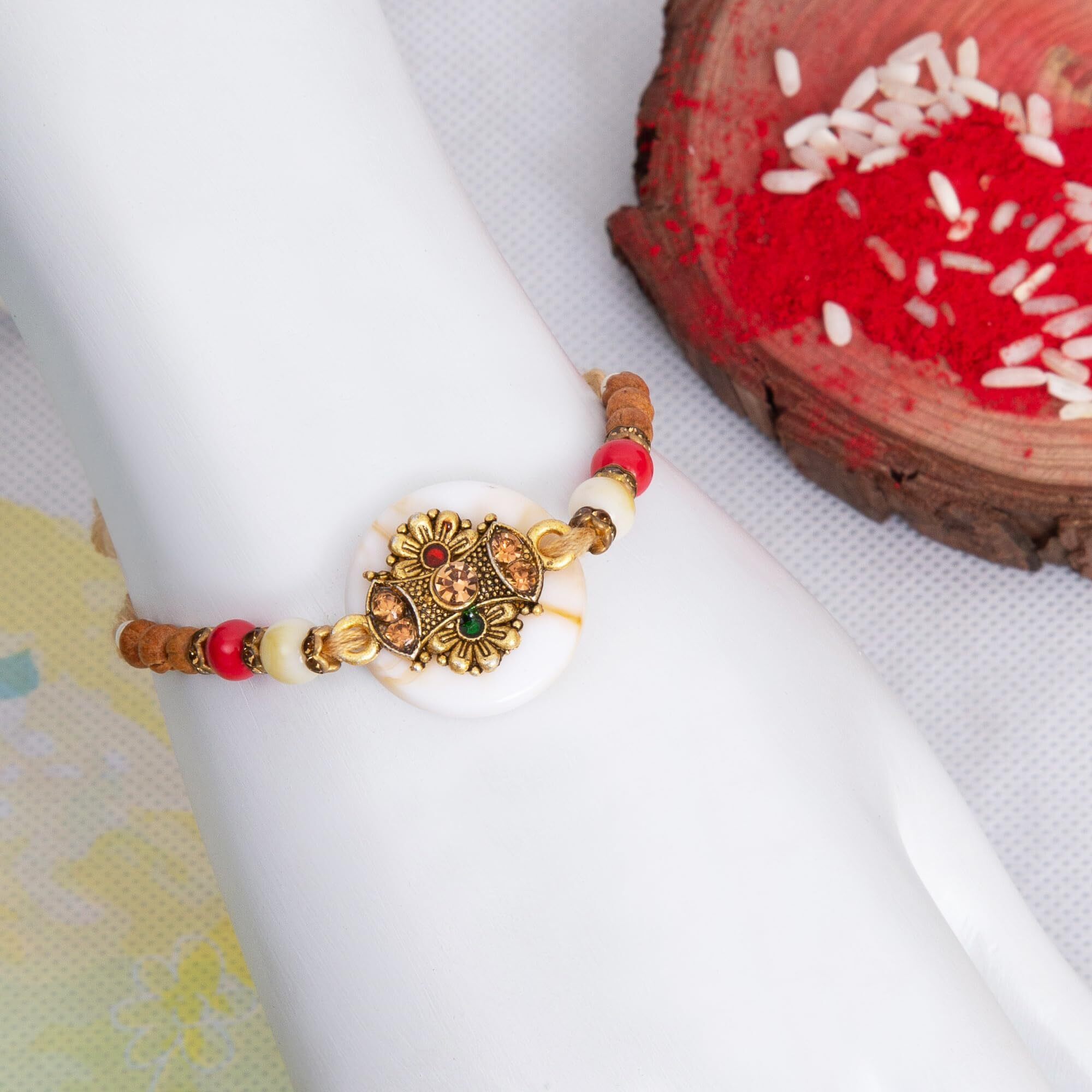 To The Nines Rakhi Brother With Tilak Materail & Geeting Card For Men
