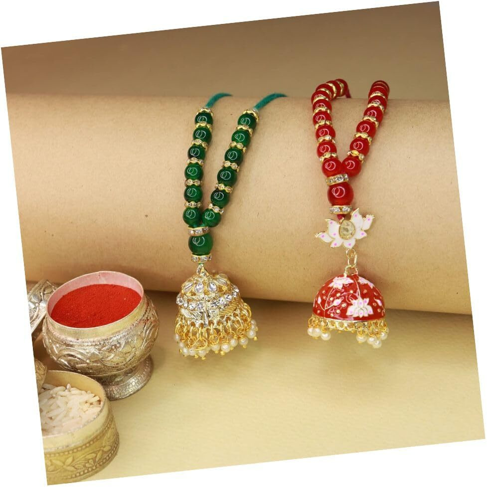 I Jewels Pearl Hanging Bracelet For Bhabhi/Sister (R070-74Lco) (Set Of 2)