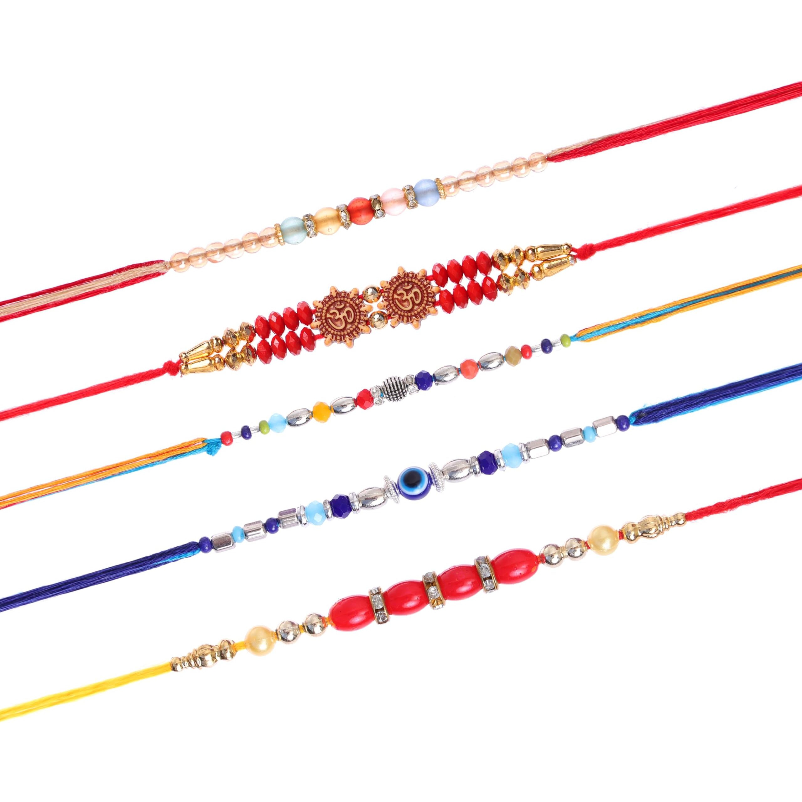Fashion Frill Mens Rakshabandhan Rakhi For Brother Set Combo Of 5 (Rk236)