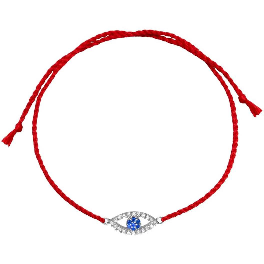 Zavya 925 Sterling Silver Evil Eye Cubic Zirconia Rhodium Plating Silver Rakhi | Rakhi For Brother- Rakshabandhan | Gift For Men & Boys |1 Year Plating Warranty | Gift For Brother