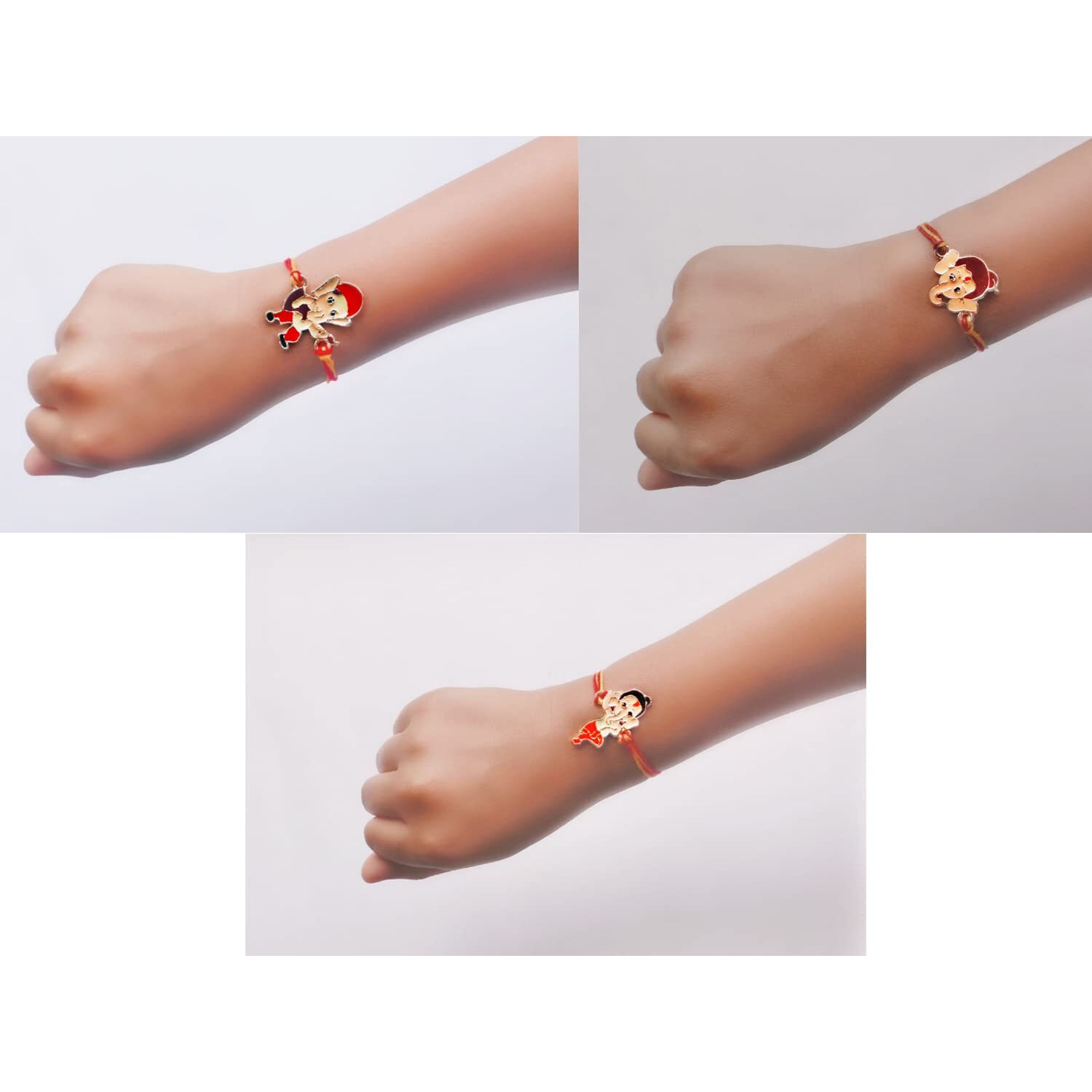 Mahi Combo Of Bal Ganesha Kids Rakhi With Meena Work (Rco1105331Z)