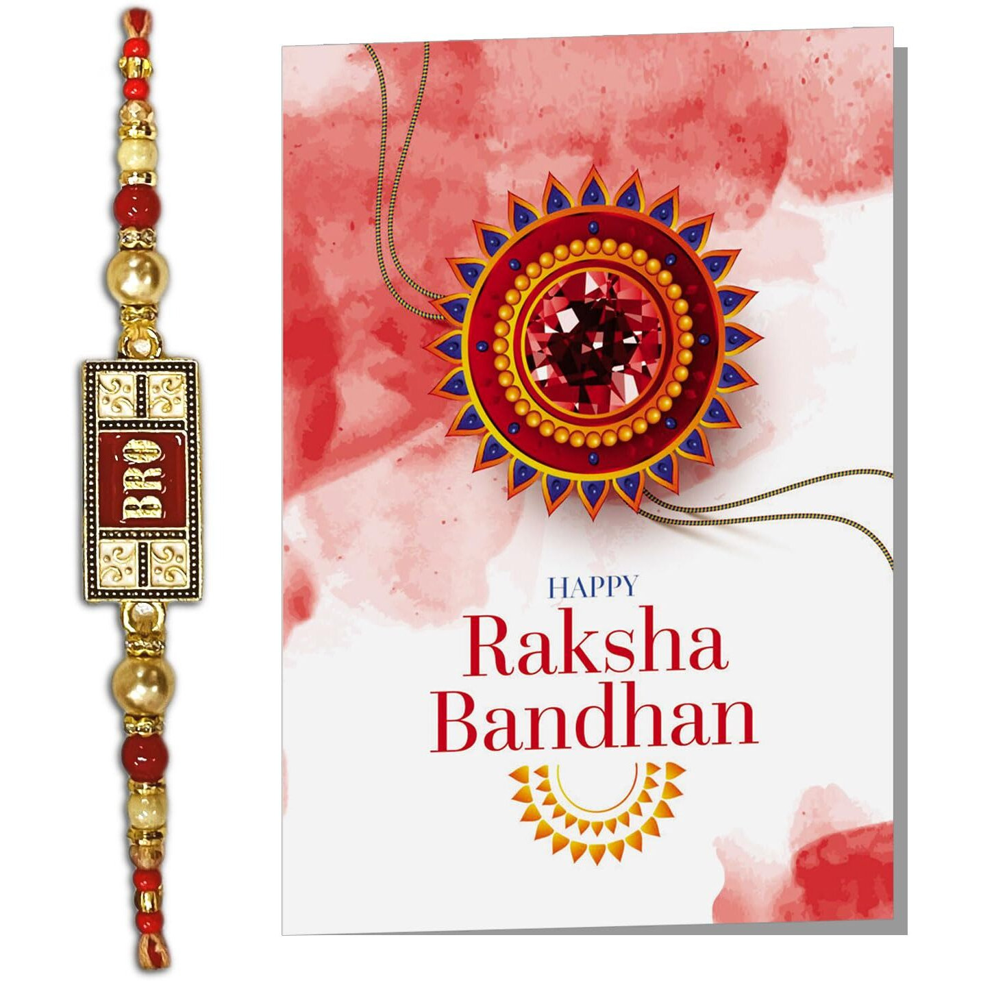 Exciting Lives Rakhi For Rakshabandhan With Card - Rakhi Set For Raksha Bandhan, Gift For Brother, Bro, Bhai, Gift For Rakshabandhan, Best Combo Raksha Bandhan