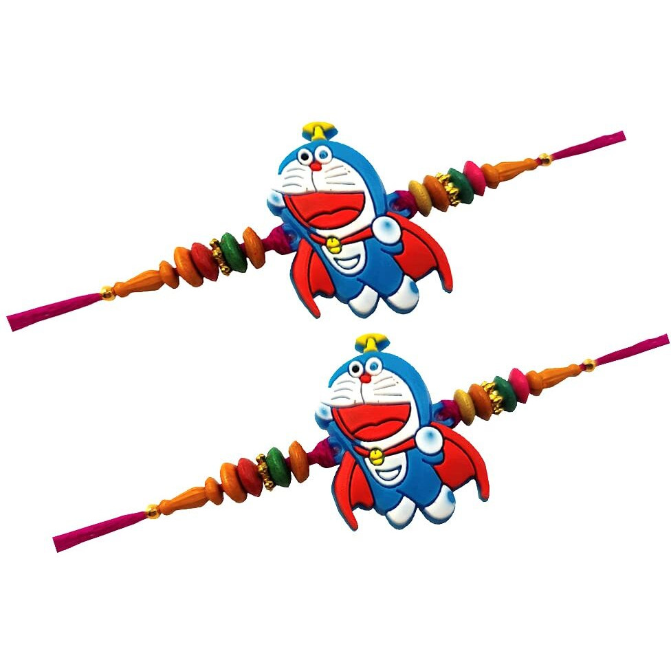 Flavouredlove Doraemon Kids Boys Children Rakhi For Raksha Bandhan (Pack Of 2, Kids 007)