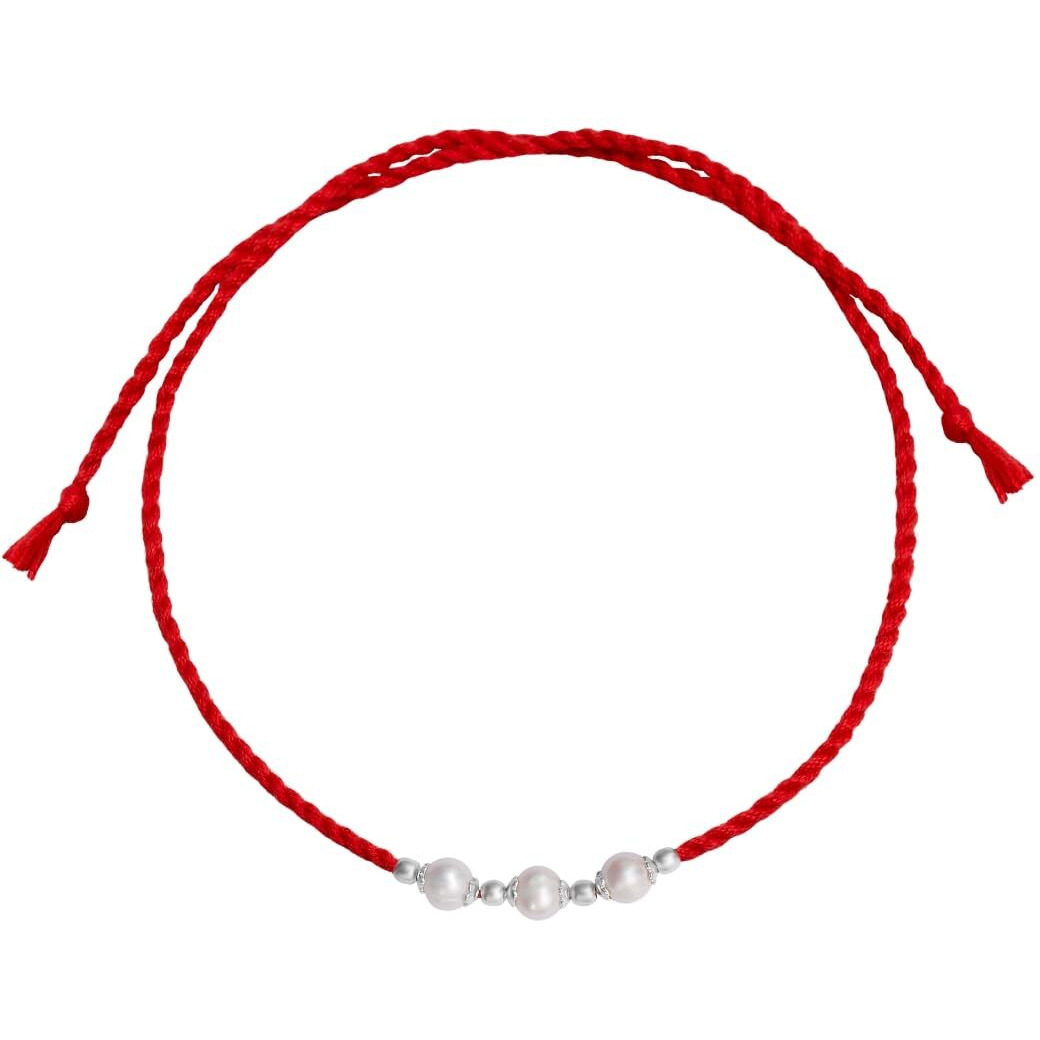 Zavya Men's 925 Sterling Silver Freshwater Pearl Rhodium Plating Rakhi | Rakhi For Brother- Rakshabandhan | Gift For Men & Boys |With Certificate Of Authenticity And 925 Hallmark | Gift For Brother