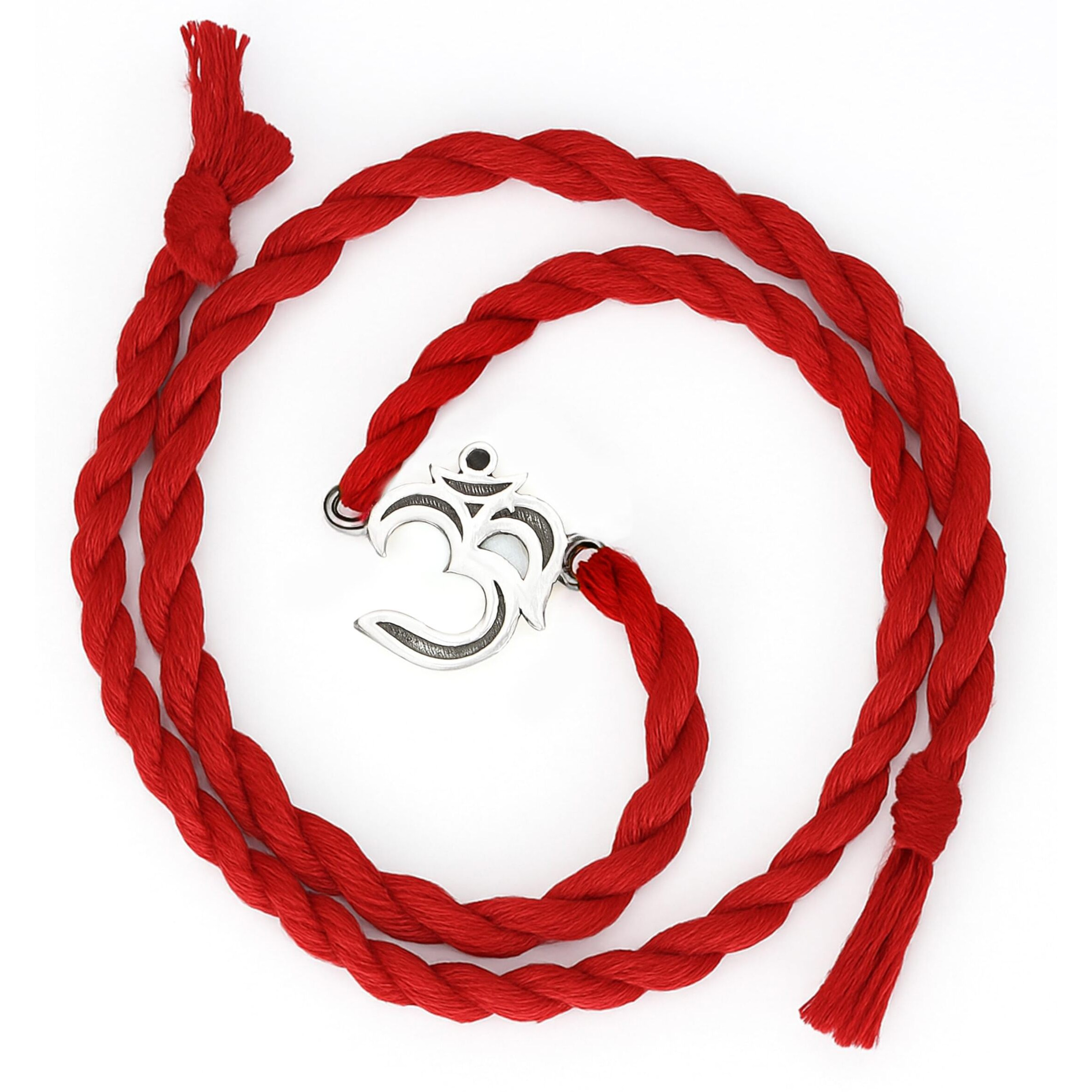 Zavya 925 Sterling Silver Om Minimal Rhodium Plating Silver Rakhi | Rakhi For Brother- Rakshabandhan | Gift For Men & Boys |1 Year Plating Warranty | Gift For Brother