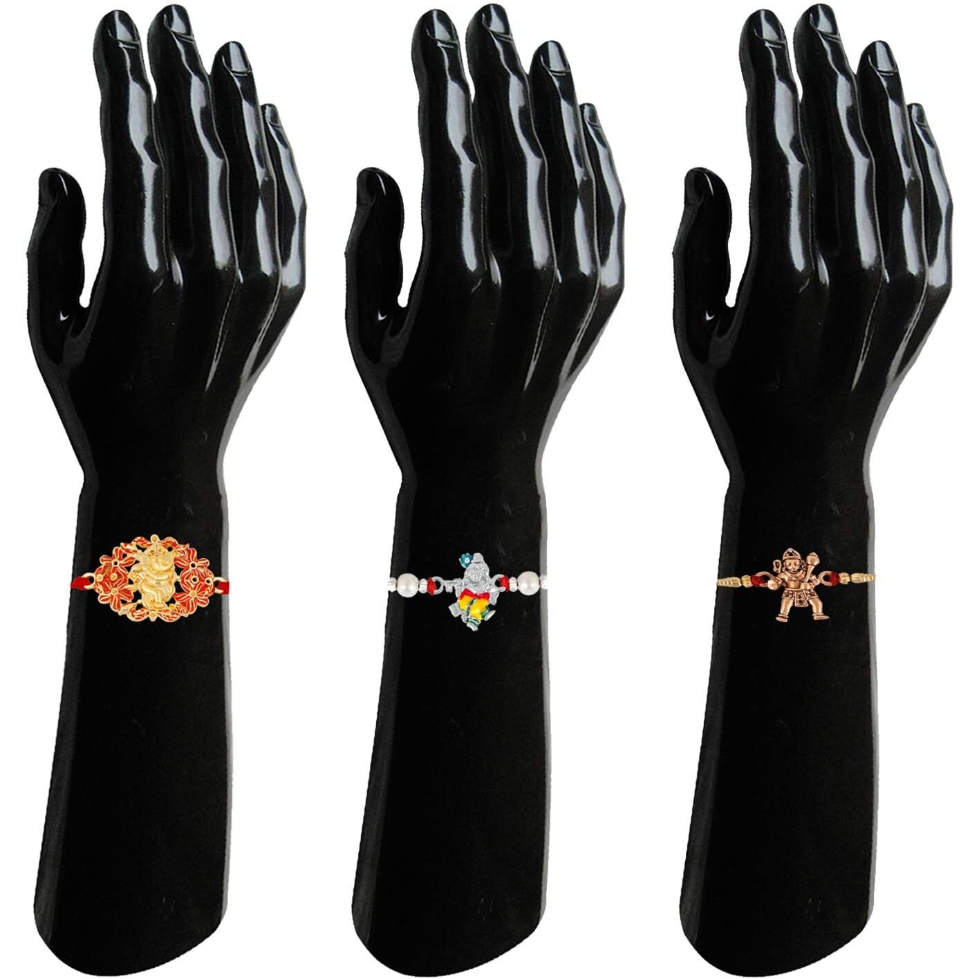 Mahi Combo Of 7 Religious Rakhis For Men With Crystals, Beads And Meenakari Work For Brother (Rcso1105741M)