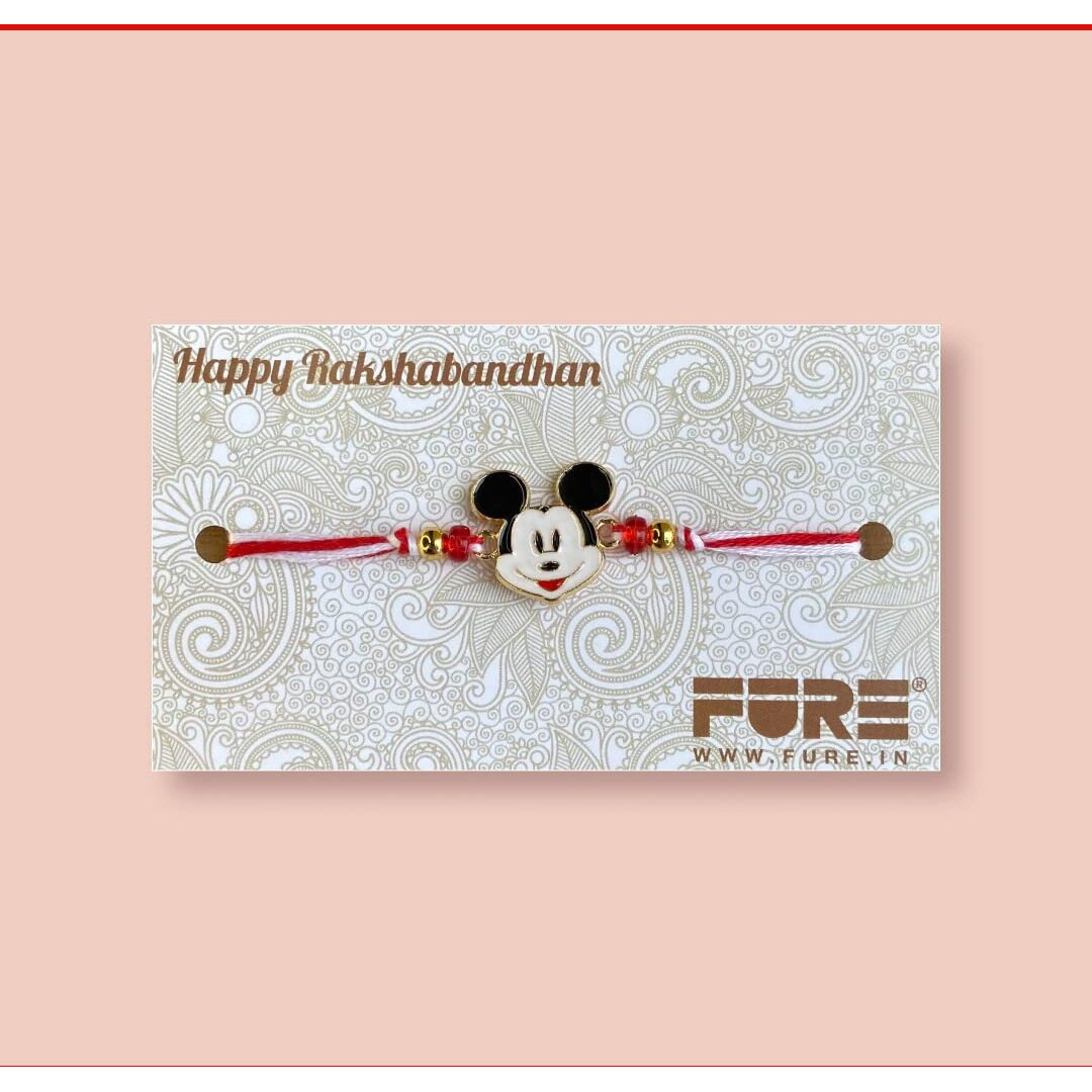 Fure Multi-Colour Mickey Character Rakhi (Roli-Chawal Included) For Brothers & Children