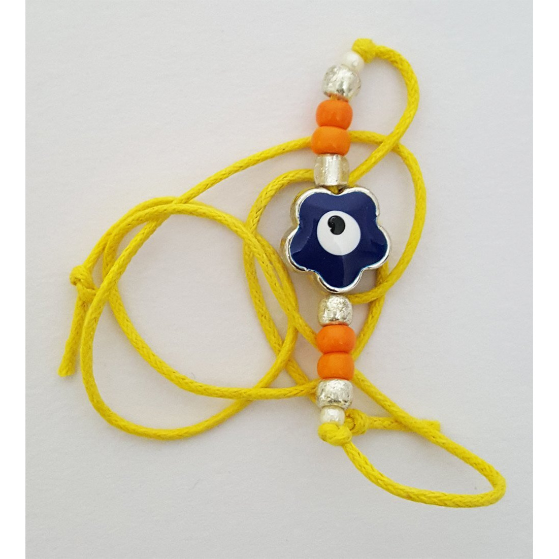 Mehrunnisa Turkish Evil Eye Rakhi With Roli Chawal & 3D Motorbike Keychain Brother Gift (Rak1154)