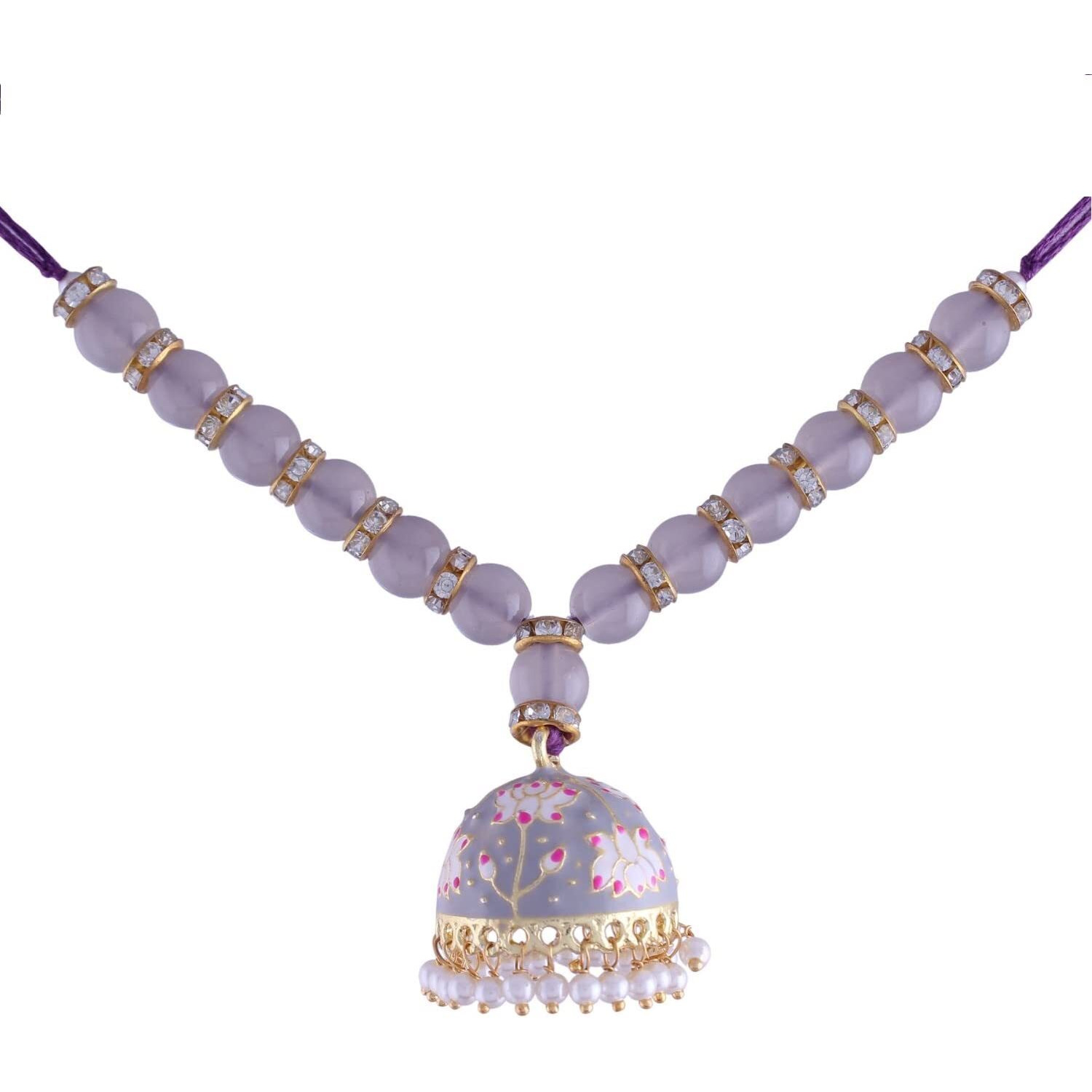 I Jewels Pearl Hanging Bracelet For Bhabhi/Sister (R067Gr-L)