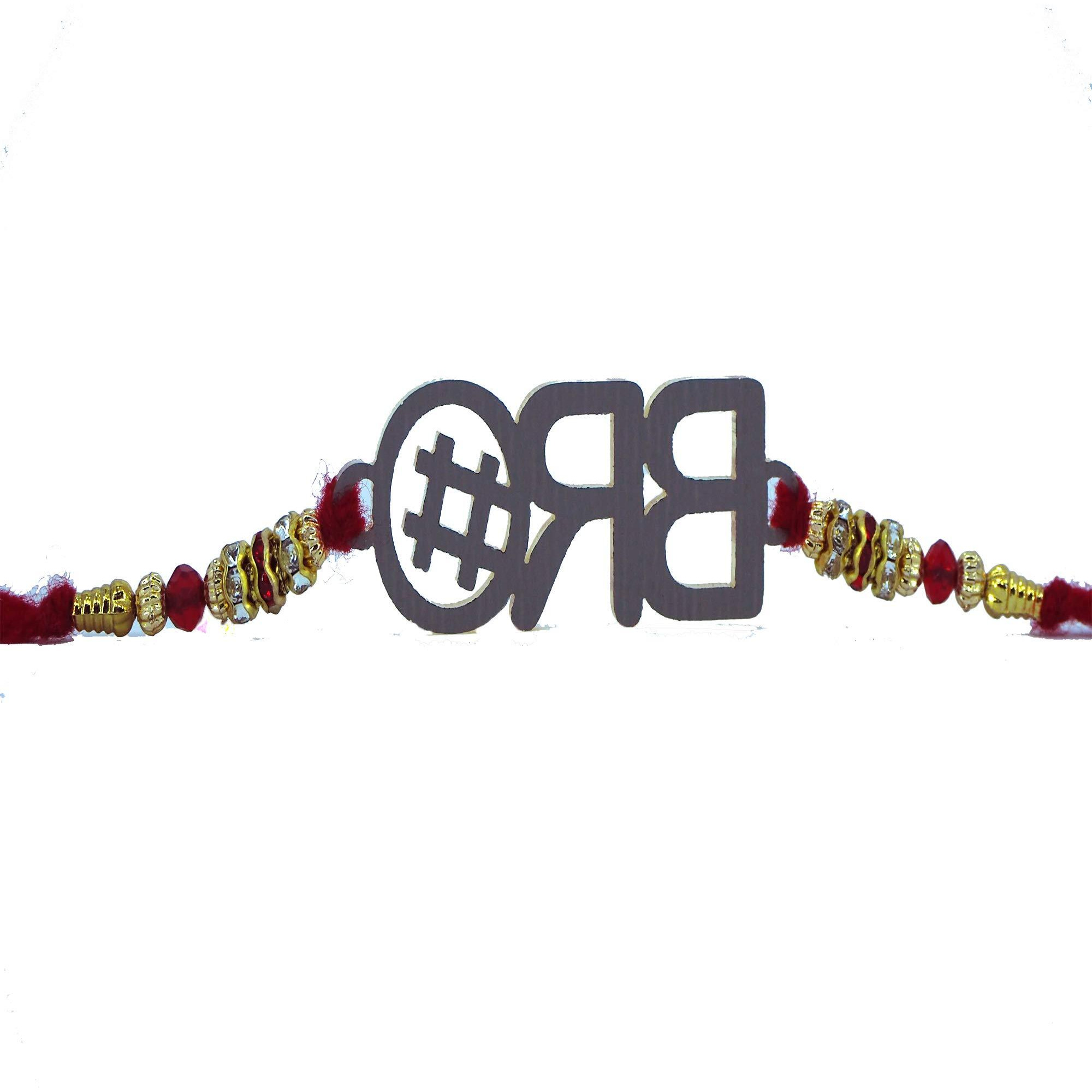 Ubuntu Raksha Bandhan Festival Rakhis For Brothers/Exclusive Gold Rakhis For Loving Bro (Gold-Mirror)