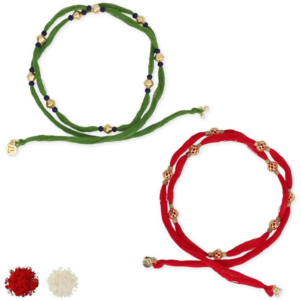 Fure Mauli Set Of 2 Rakhis For Brother (Roli-Chawal Included)
