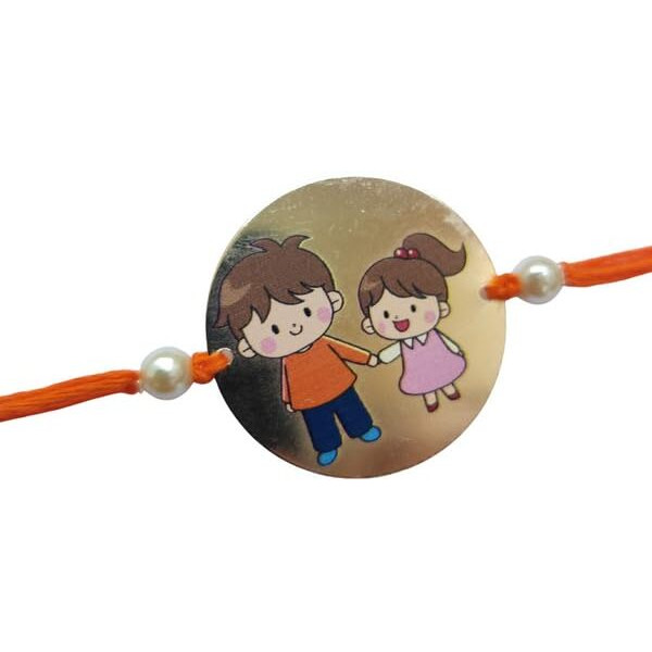 Jaipur Elegance Pearl Meenakari Kundan Rakhi For Brother | Designer Handmade Rakhi For Brother And Bhabhi | Rakhi For Kids | Elegant Raksha Bandhan Rakhi (Desgin 12B)