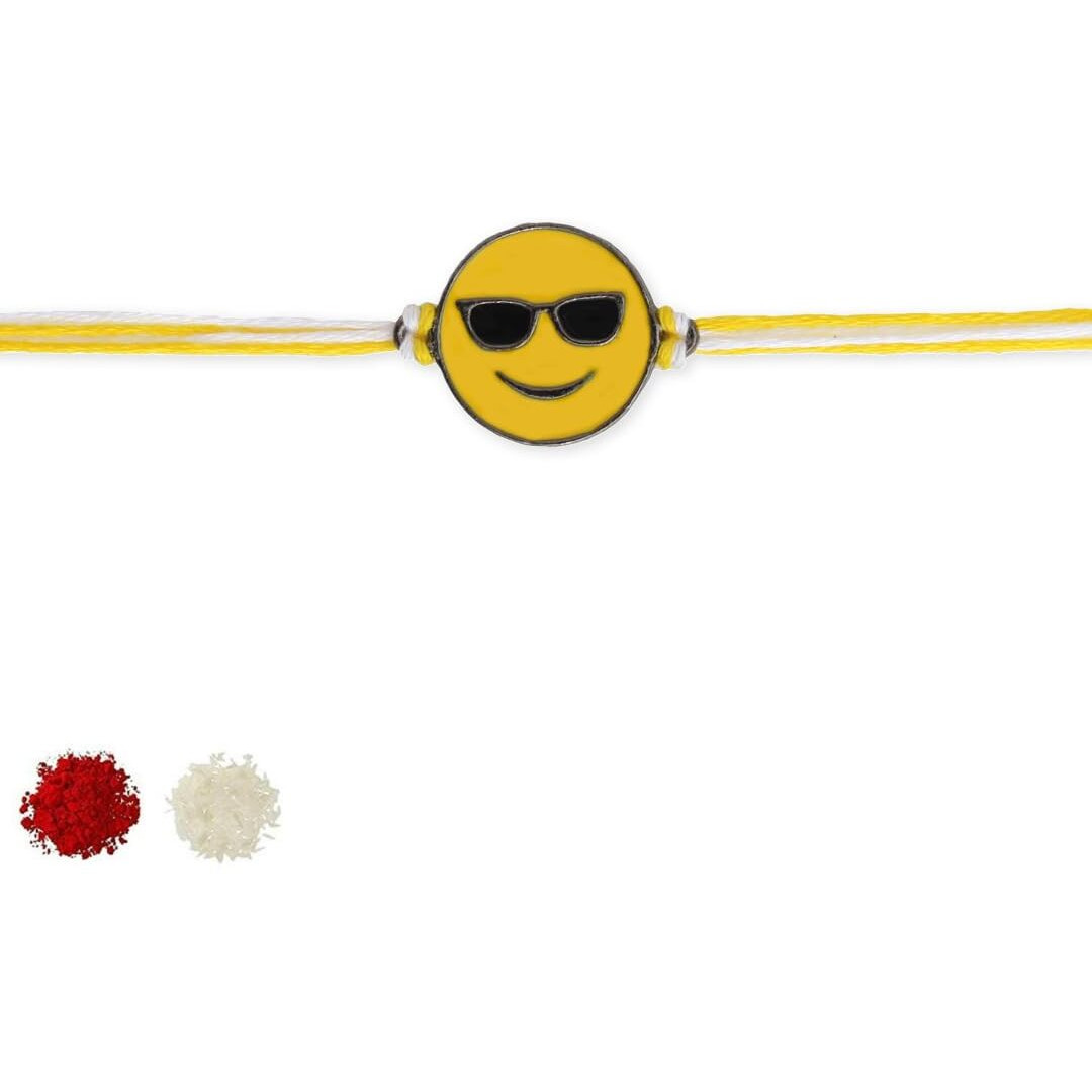 Fure Sunny Emoji Rakhi For Brother (Roli-Chawal Included)