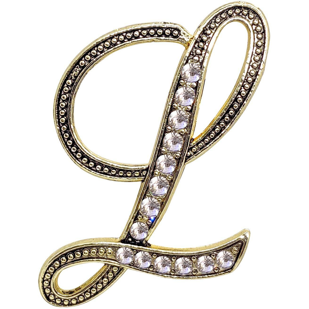 Fure Om Beads Rakhi (Golden) & L Initial Brooch For Brother