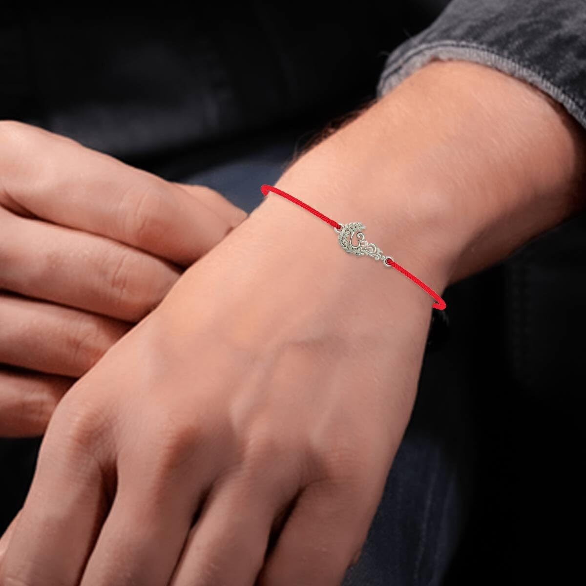 Dishis 925 Sterling Silver Om Rakhi For Brother