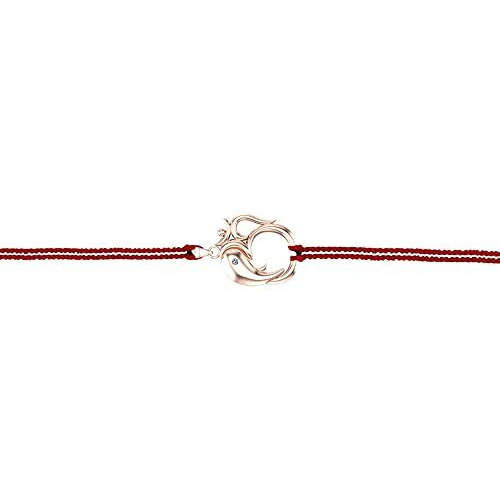 Dishis 14Kt Rose Gold Rakhi For Brother
