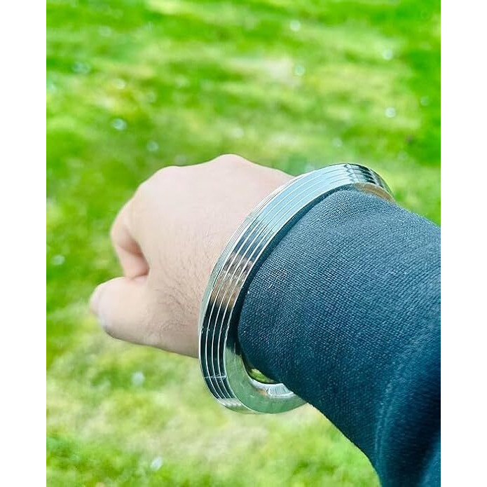 Heavy 15Mm Punjabi Sikh Steel Kada For Men 350 Grams Punjabi Wrist Band For Men Sikh Accessory Punjabi Fashion Item (6.5 Cm Inner Diameter)