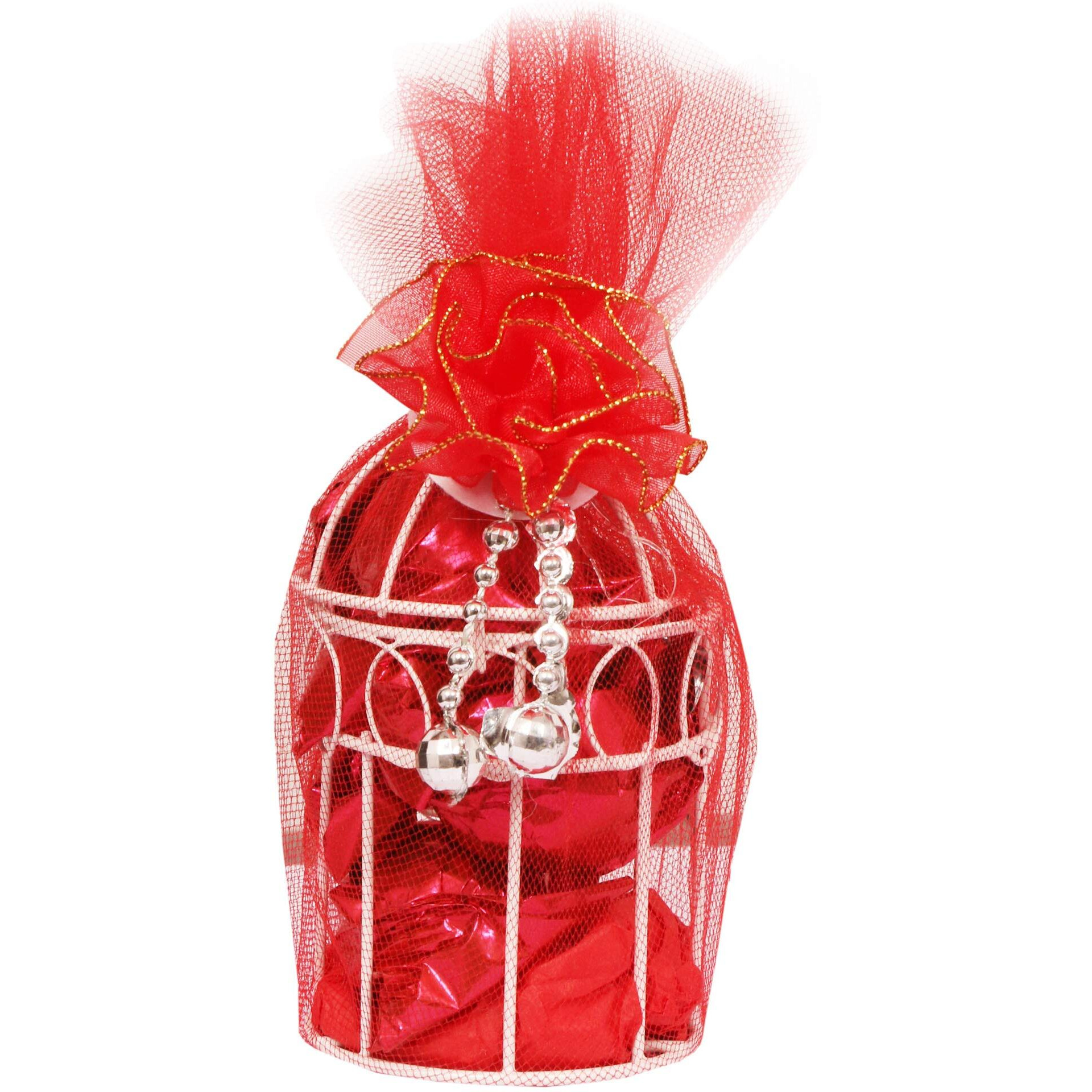 Skylofts 5Pcs Assorted Chocolate Cage Metal Box Chocolate Gifts With Rakhi Lumba & Teeka Set For Bhai Bhabhi Rakhi Gifts