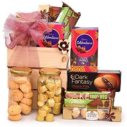 Nutri Miracle Rakhi Chocolate Gifts | Ethnic Floral Bhai Bhabhi Pair | Kids Whistle N Light Rakhi | Pearl Dora | Tilak Kit,5 Chocolates