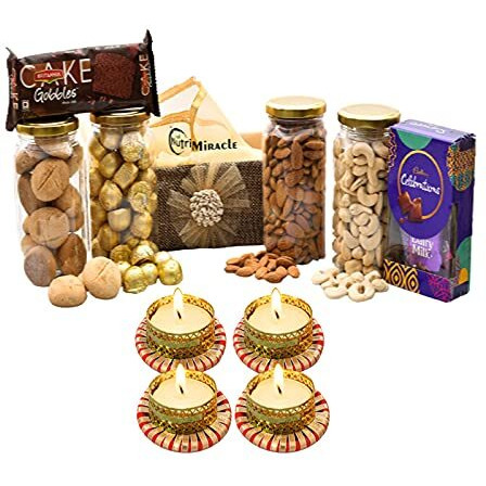 Nutri Miracle Rakhi Gift Pack | Dry Fruits Hamper Box For Raksha Bandhan Celebration | Festive Gift Hamper