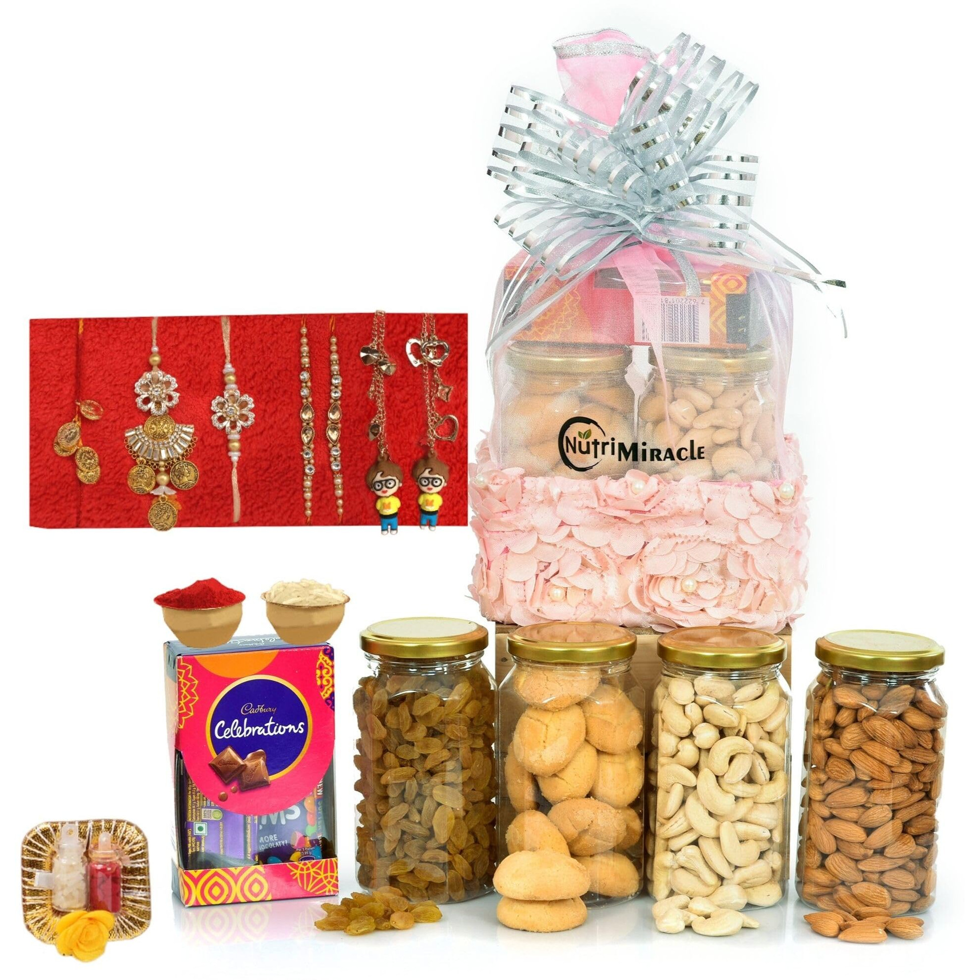 Nutri Miracle Rakhi For Bhaiya And Bhabhi With Chocolate | Rakhi For Brother | Bhabhi And Kids With Gift | Rakshabandhan Gifts For Kids With Chocolates And Dry Fruits | Raksha Bandhan For Siblings