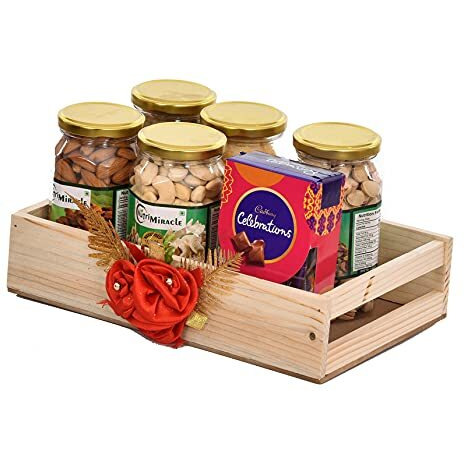 Nutri Miracle Rakhi Healthy Gift Hamper With Dry Fruits And Chocolates | Ideal Return Gift For Raksha Bandhan