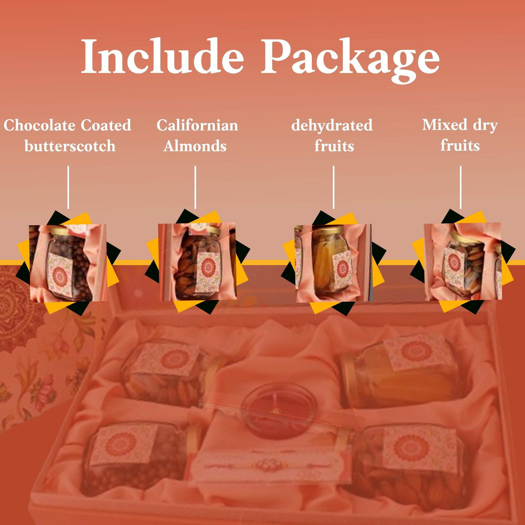 Zoroy Chocolate Coated Nuts, Rakshabandhan Gift Set, Make Your Rakhi Special With Nuts, Almond & Nuts With Beautiful Rakhi For Gifting