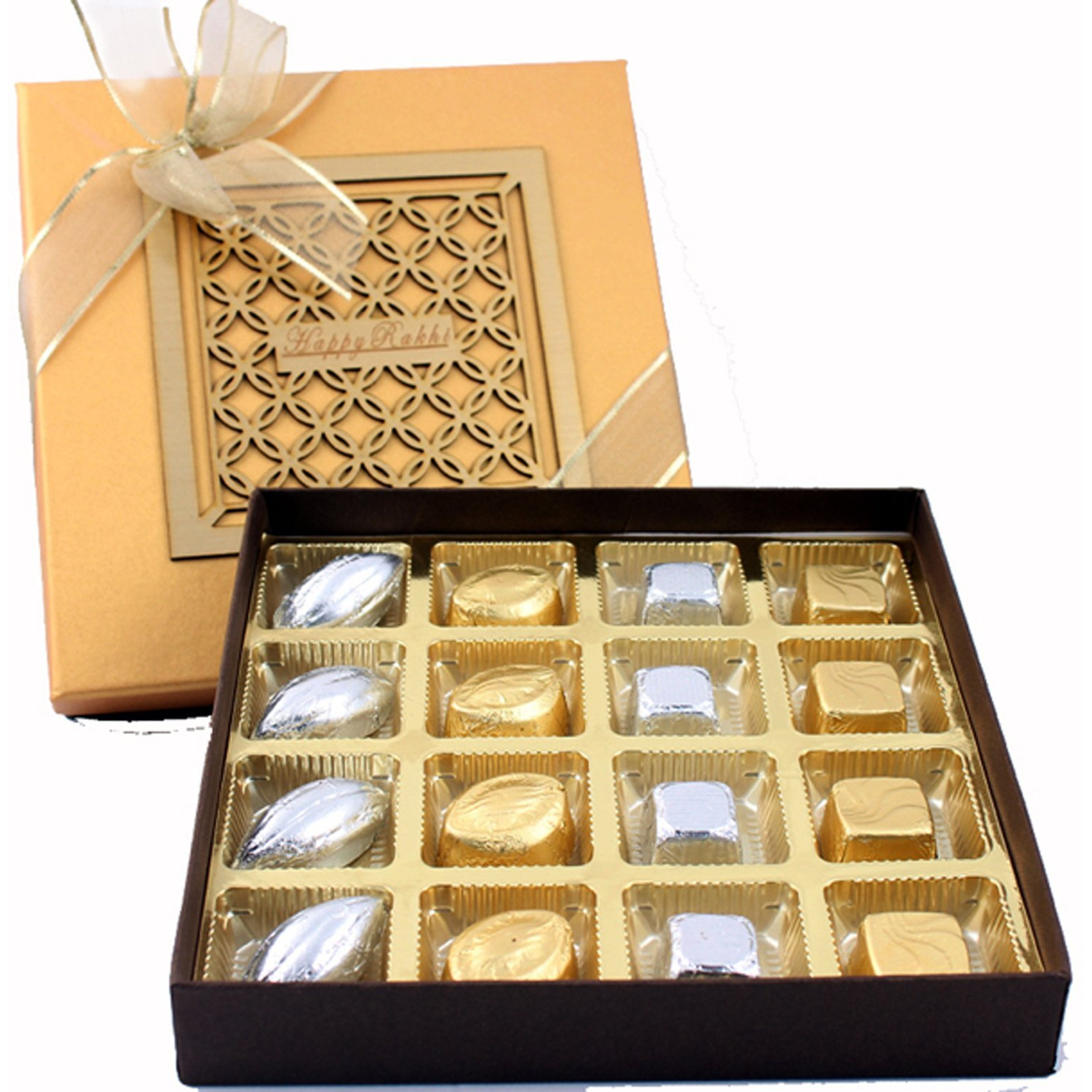 Zoroy Luxury Chocolate Rakhi Chocolate Gift For Brother |Rakhi Gift For Brother And Bhabhi |Rakhshabandhan Gift For Sister|Rakhi Gift Combo | Rakhi Chocolate Pack | Complimentary Rakhi | 16 Chocolates