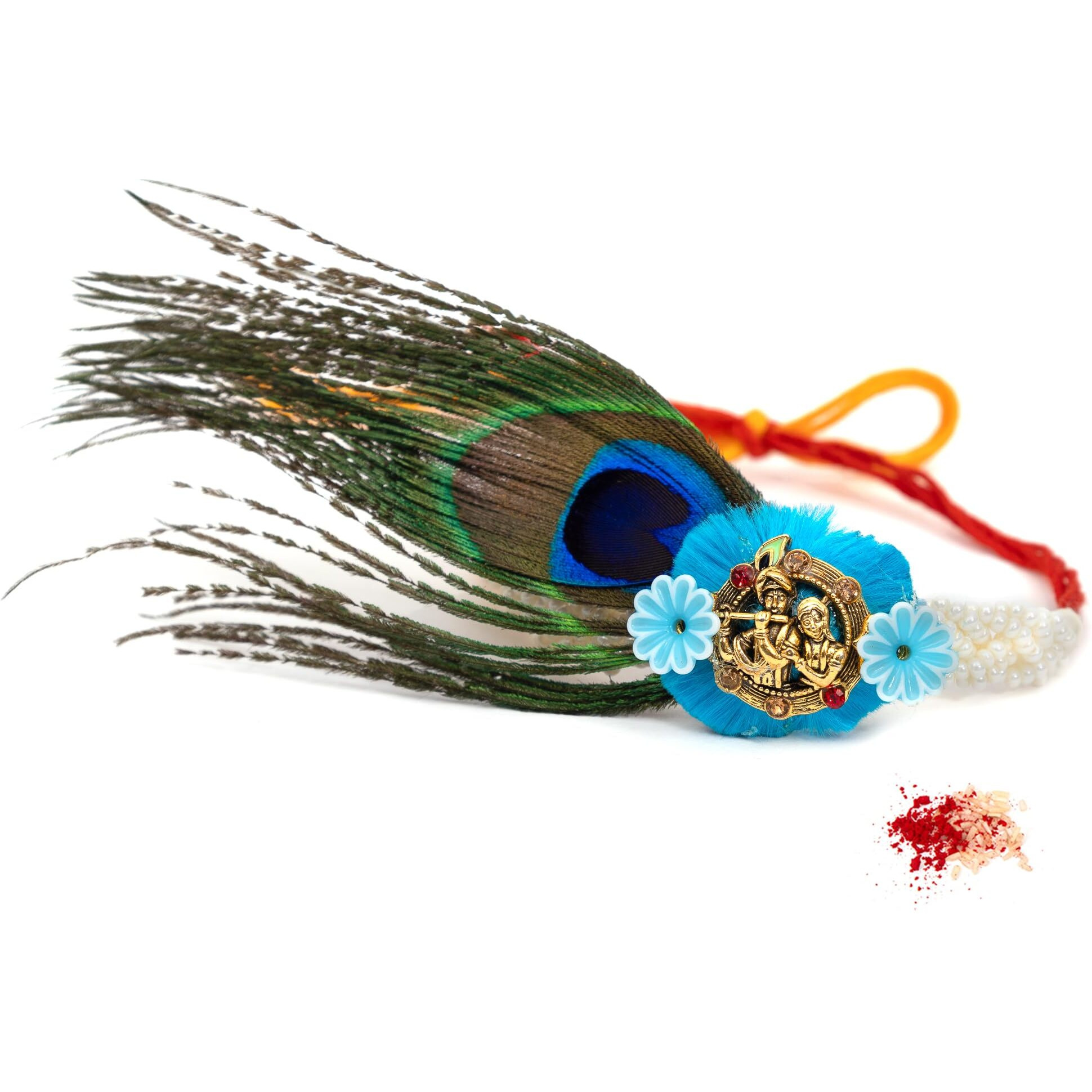 To The Nines Men's Krishna Rakhi For Brother With Tilak Material & Greeting Card