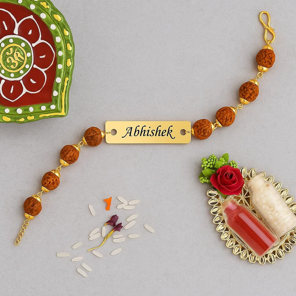 Thebaegift Personalised Rakhi For Brother | Best & Trendy Rakhi For Bhai | Customized Name Rakhi For Rakshabandhan