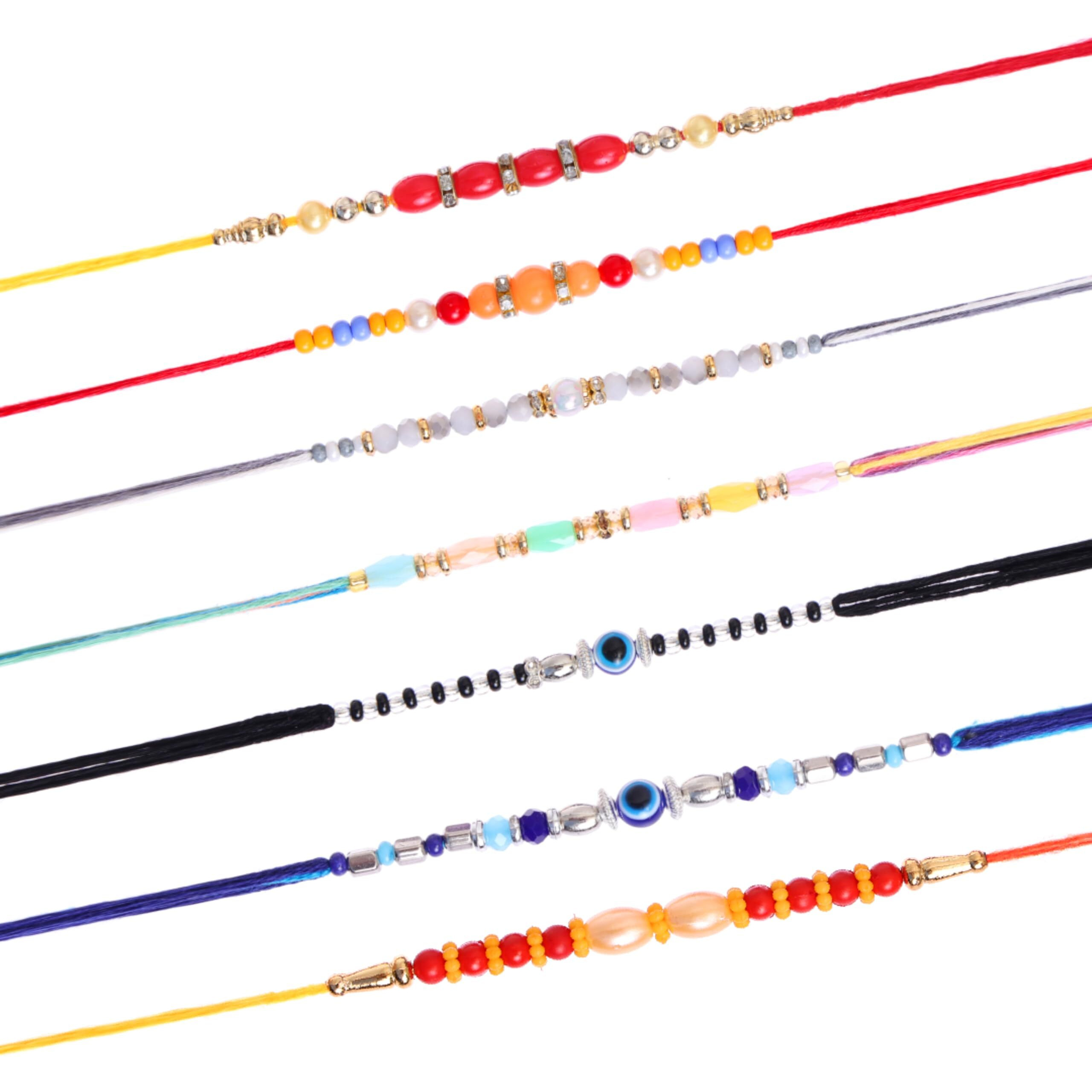 Fashion Frill Rakhi For Brother Set Combo Of 7 | Rakhis For Rakshabandhan | Raksha Bandhan Rakhis (Rk346)