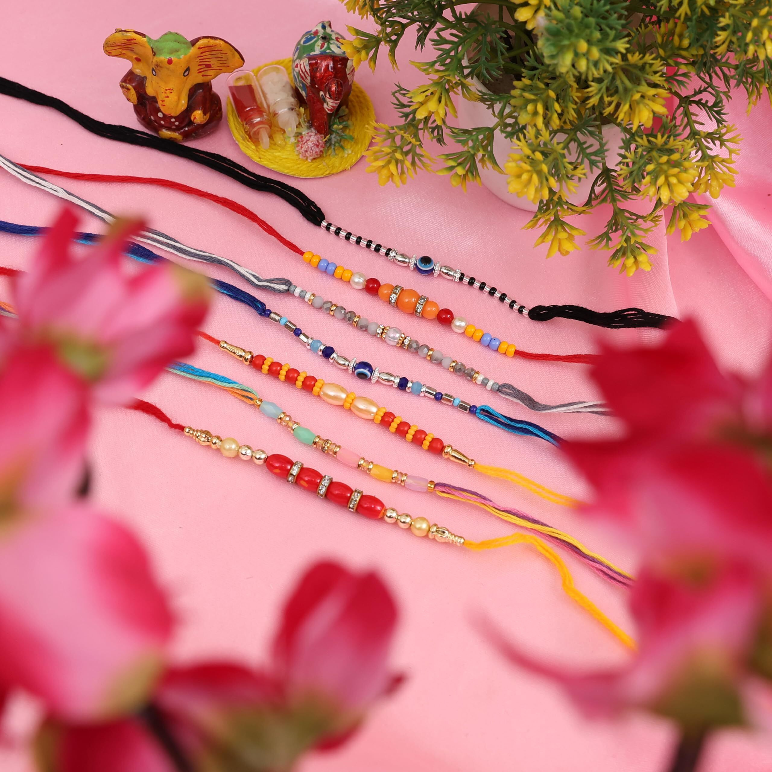 Fashion Frill Rakhi For Brother Set Combo Of 7 | Rakhis For Rakshabandhan | Raksha Bandhan Rakhis (Rk346)