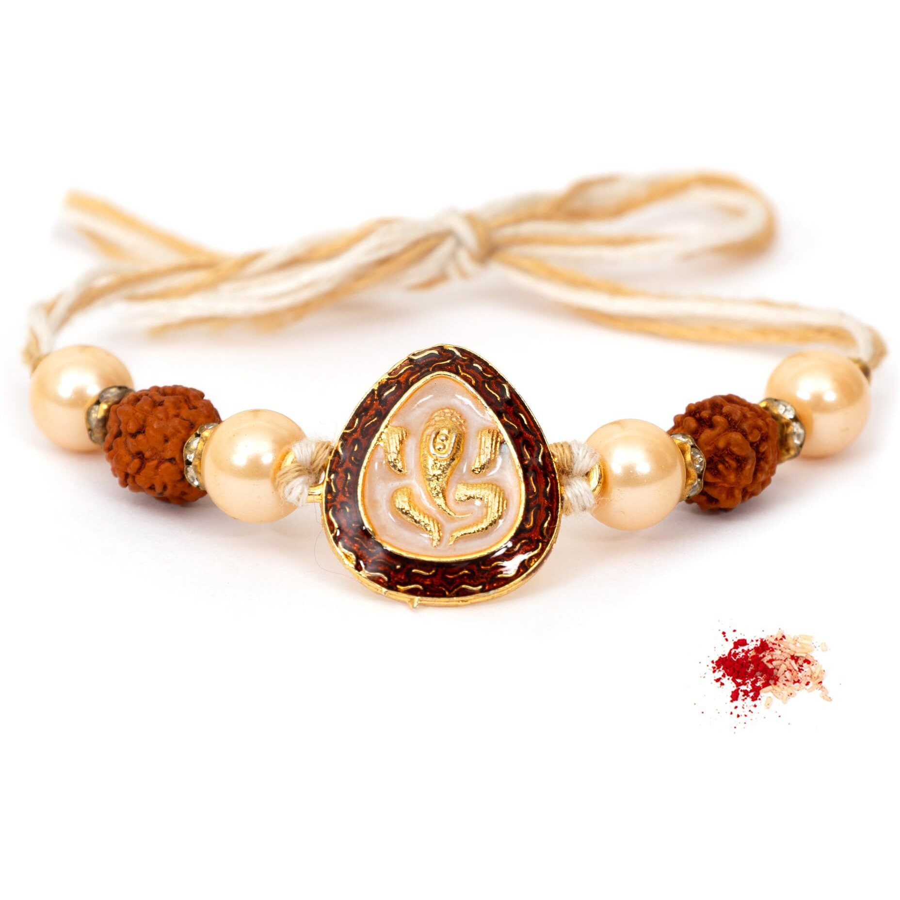 To The Nines Men's Elegant Golden Rakhi For Beloved Brother