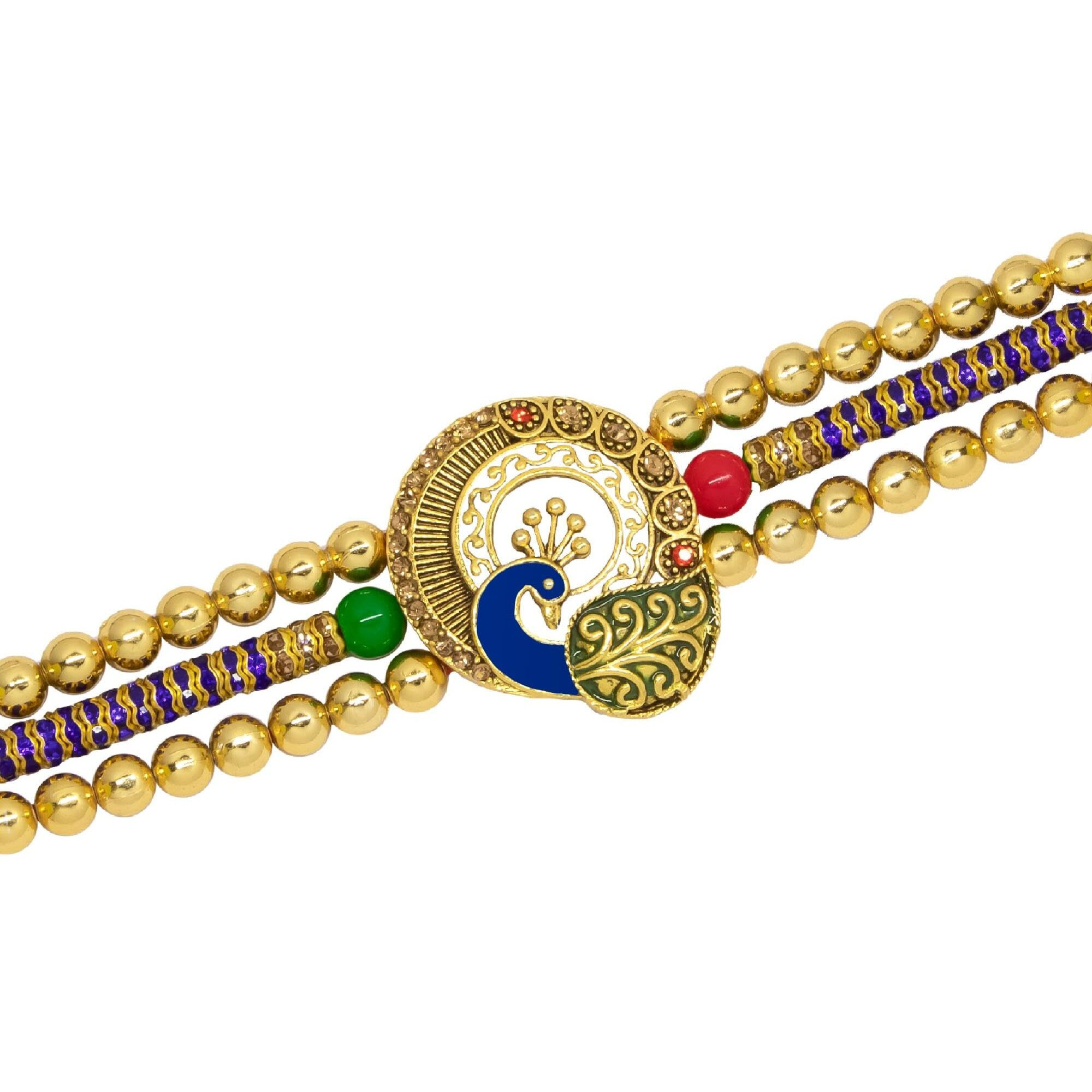 Canton Rakhi For Brother, Pack Of 1 For Brother With Greeting Card (Design-1, Pack Of 1 Rakhi)
