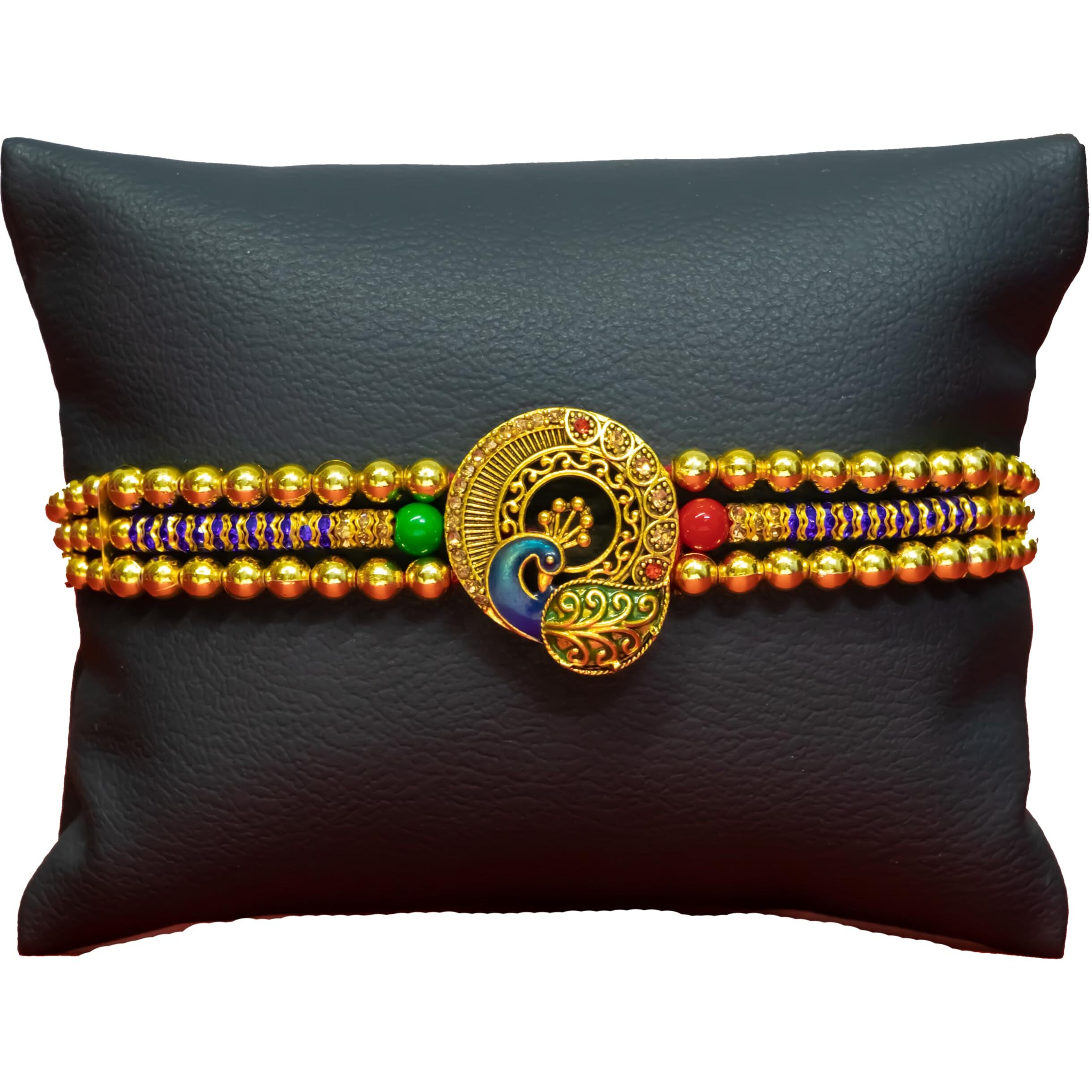 Canton Rakhi For Brother, Pack Of 1 For Brother With Greeting Card (Design-1, Pack Of 1 Rakhi)