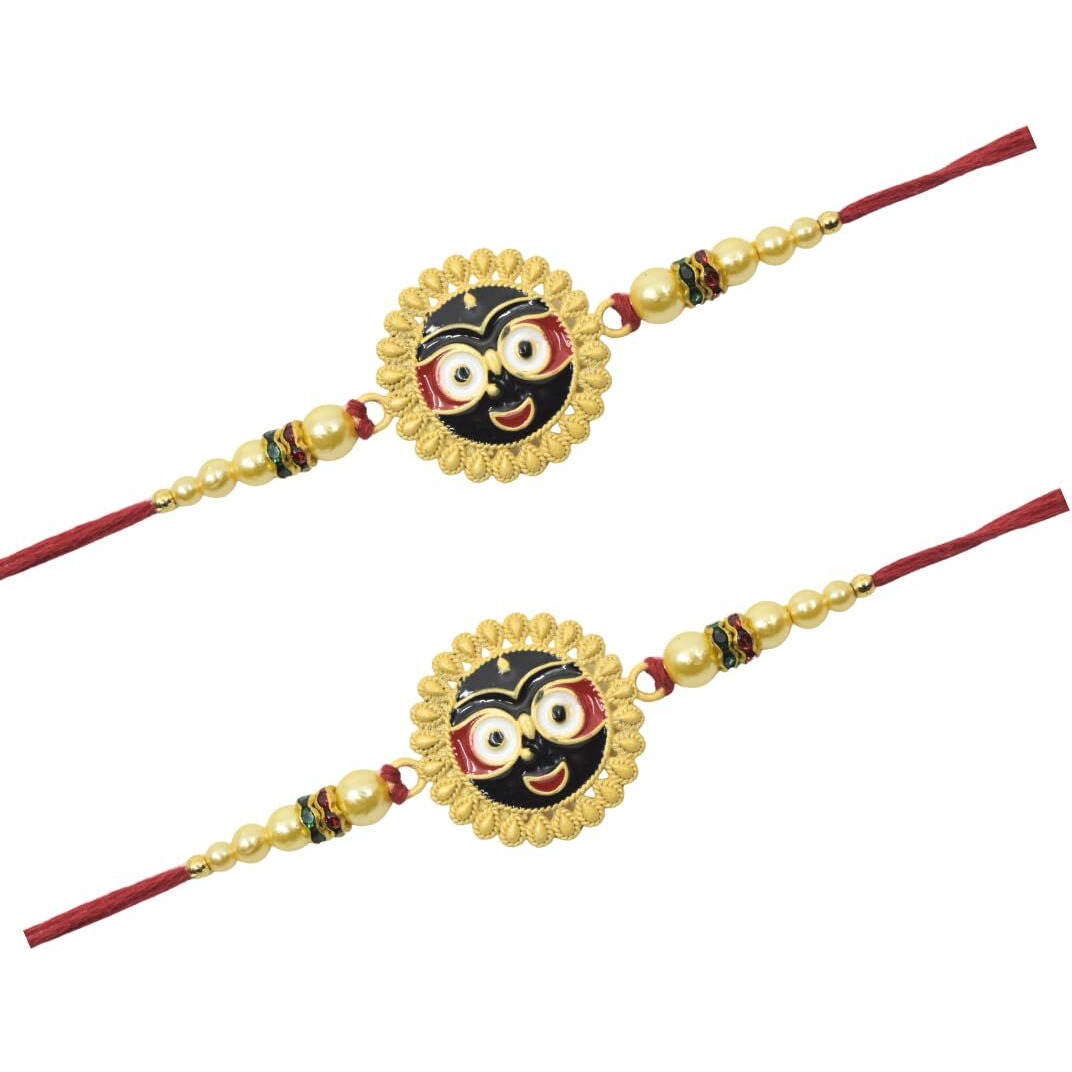 Jagannath World Handmade Lord Jagannath Rakhi Thread For Brother | Raksha Bandhan Rakhi | Pack Of 2