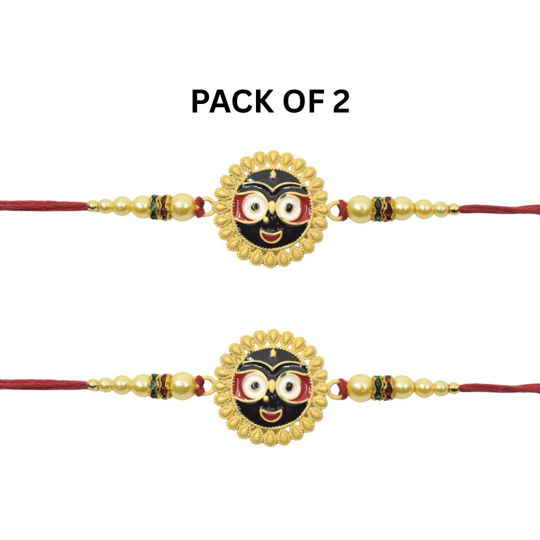 Jagannath World Handmade Lord Jagannath Rakhi Thread For Brother | Raksha Bandhan Rakhi | Pack Of 2