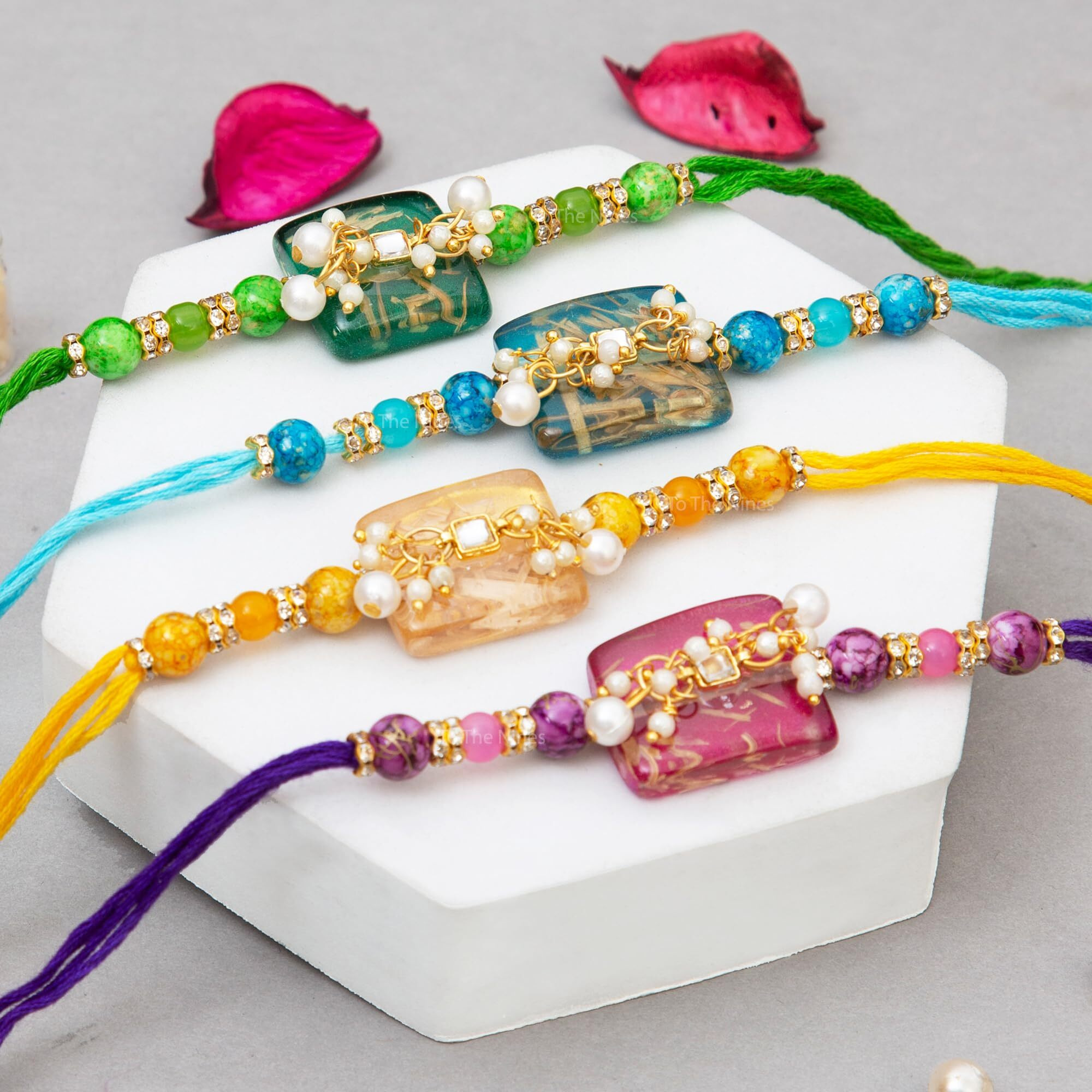 To The Nines Rakhi With Tilak Material For Brother With Tilak Material And Greeting Card
