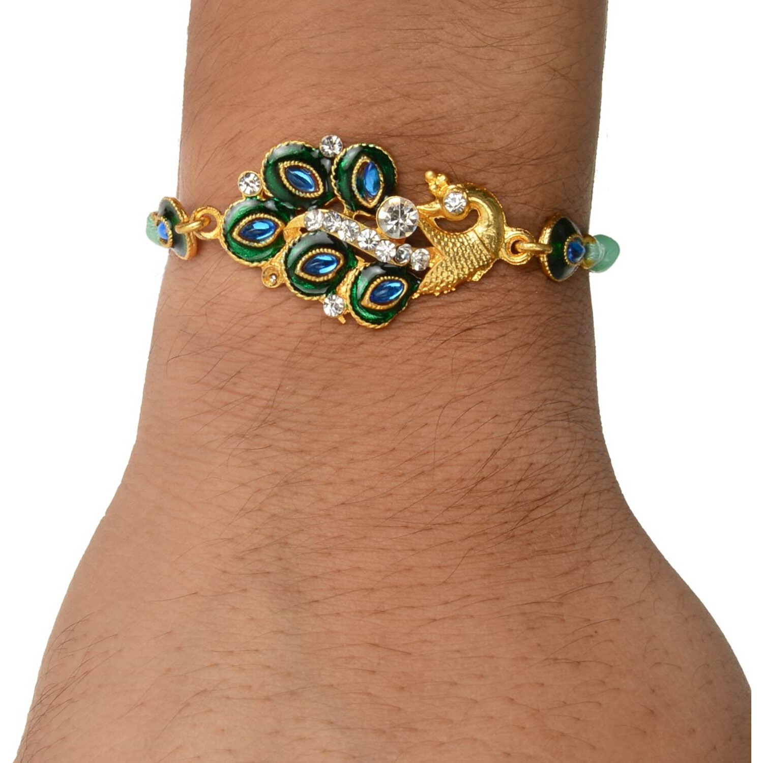 Accessorisingg Combo Of 3 Gold Plated Om, Peacock, Swastik Rakhi For Brother | Rakshabandhan 2021 [Rac061]
