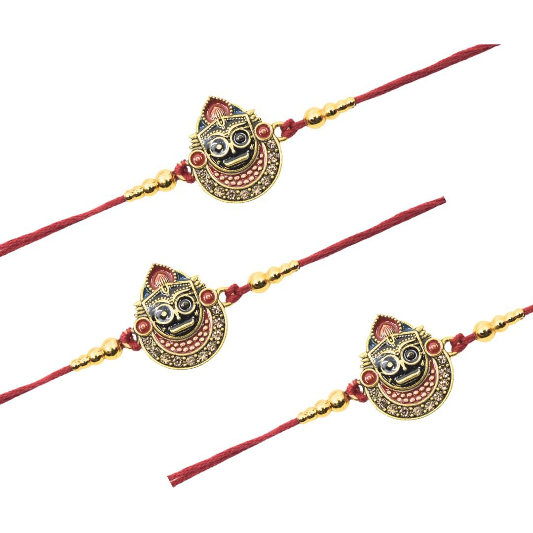Jagannath World Lord Jagannath Rakhi For Raksha Bandhan | Handmade Rakhi Thread For Brother Pack Of 3