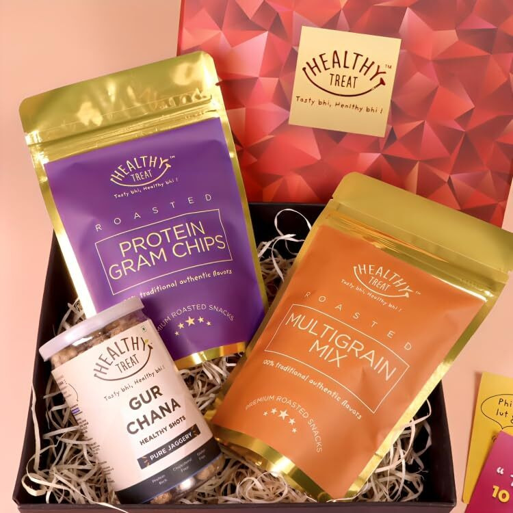 Healthy Treat Snack N Play Rakhi Gift Hamper | Roasted Healthy Snacks Gift Pack | A Pair Of-Rakhi, Roli Chawal, Stickers, Uno Cards | Rakhi's Gifts For Brother And Sister | The Ultimate Assorted Raksha Bandhan Gift Hampers