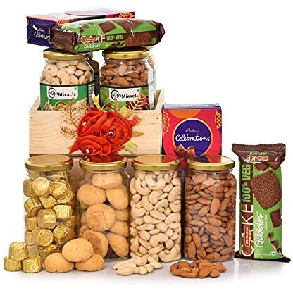 Nutri Miracle Rakhi Dryfruits Chocolate Combo Gift Pack For Festive Treat | Birthday Return Gift Hamper Pack
