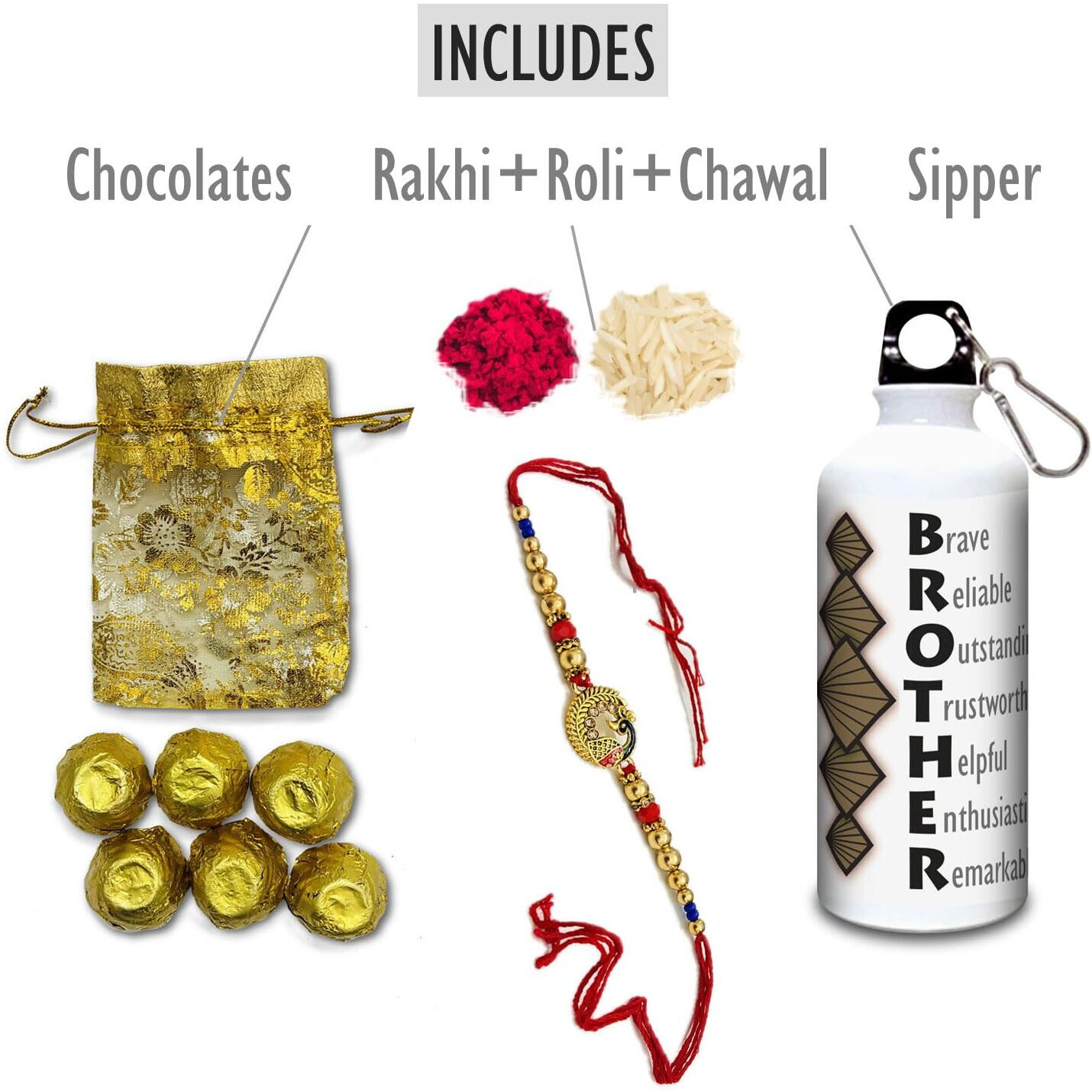 Exciting Lives Designer Rakhi With Brother Sipper And Chocolates Rakshabandhan Hamper  Gift For Raksha Bandhan, Rakhi, Rakshabandhan, Gift For Brother, Bro, Bhai, Siblings, Gifts For Brother