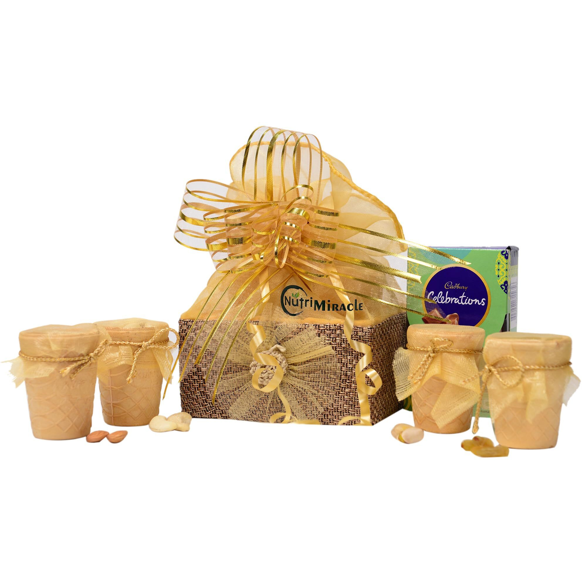 Nutri Miracle Rakhi Gift Hamper With Edible Cups | Corporate Gift & Festive Gifting | Birthday Gift Pack | Dry Fruit Gift Hamper