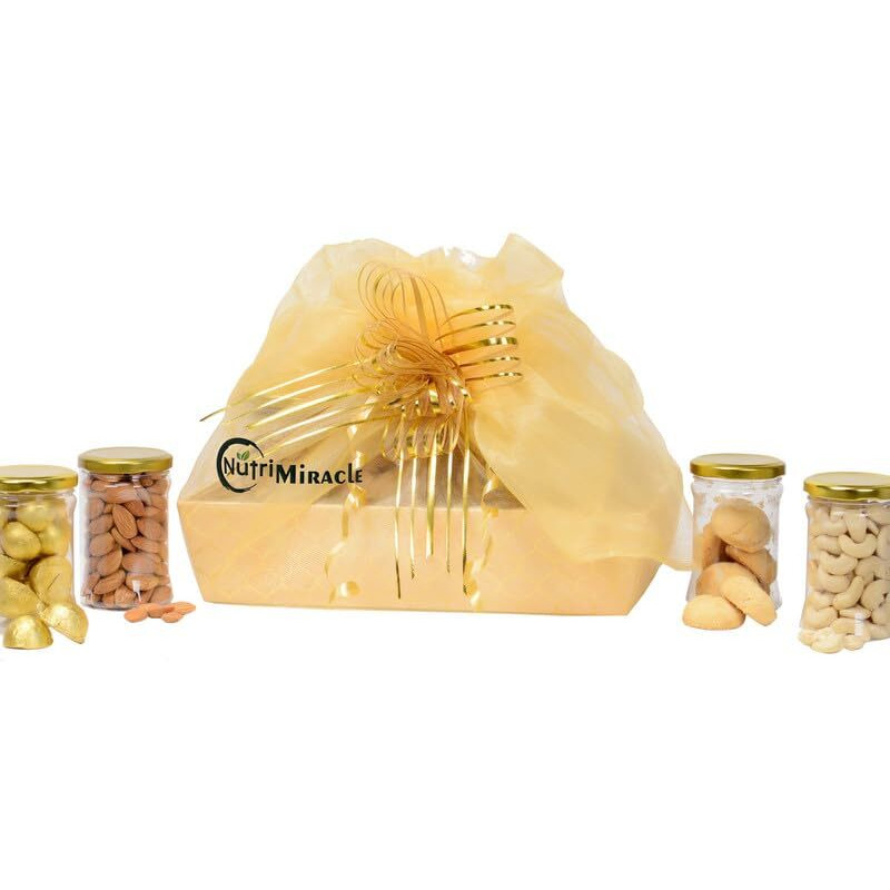 Nutri Miracle Dry Fruits Rakhi Gift Hamper For Brother Bhabhi Kids | Raksha Bandhan Combo Box For Family | Roli, Chaval