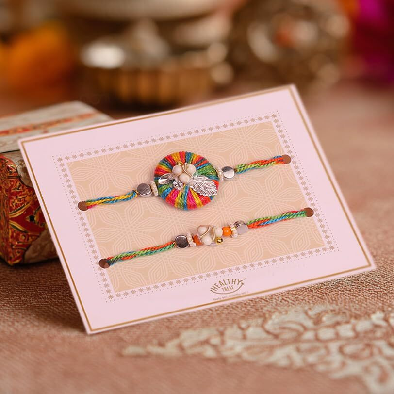 Healthy Treat Shagun Rakhi Gift Hamper | Dry Fruit Rakhi-Hamper | Cashew, Almond, Raisins, A Pair Of Rakhii, Roli Chawal | Rakhi's Gift For Brother And Sister | The Ultimate Assorted Raksha Bandhan Gift Hampers
