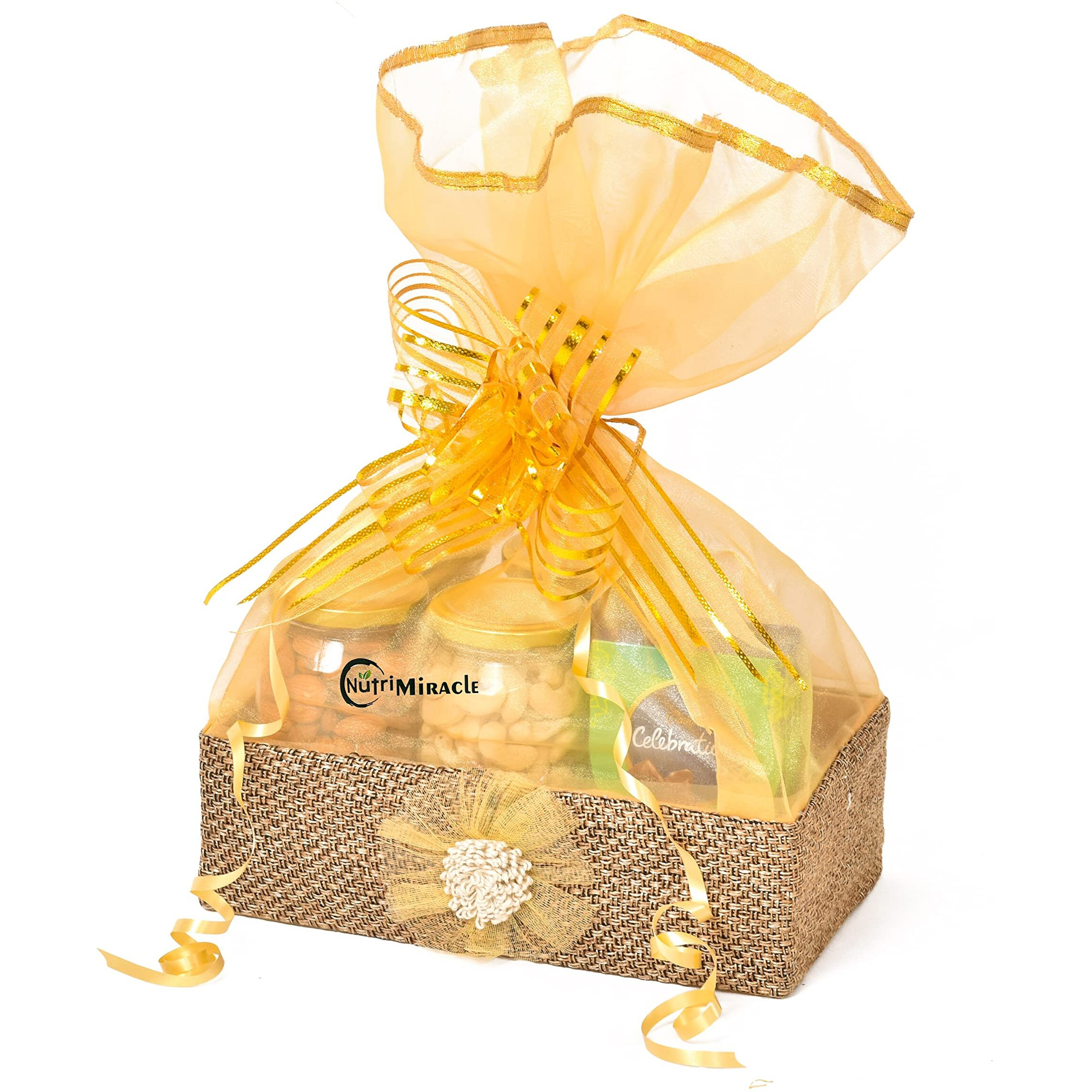 Nutri Miracle Chocolate And Dry Fruits Gift Hamper | Rakhi Gift Hamper For Women |Mixed Nuts Gift Basket For Office Employees | Family | Friends